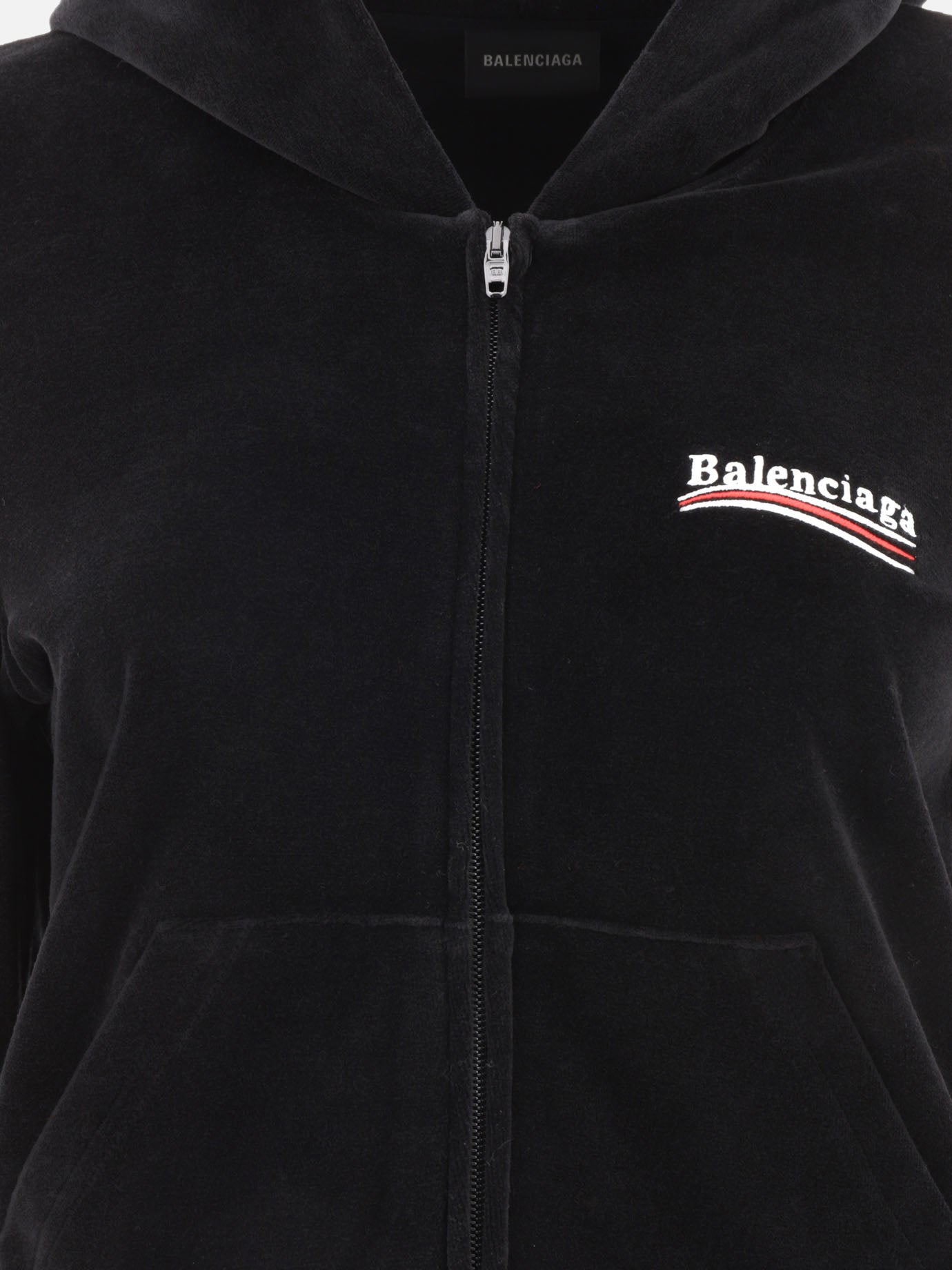 Full zip sweatshirts 100% cotton  Black - Balenciaga Women | PDP | VIETTI Online Store | thumbnail_3