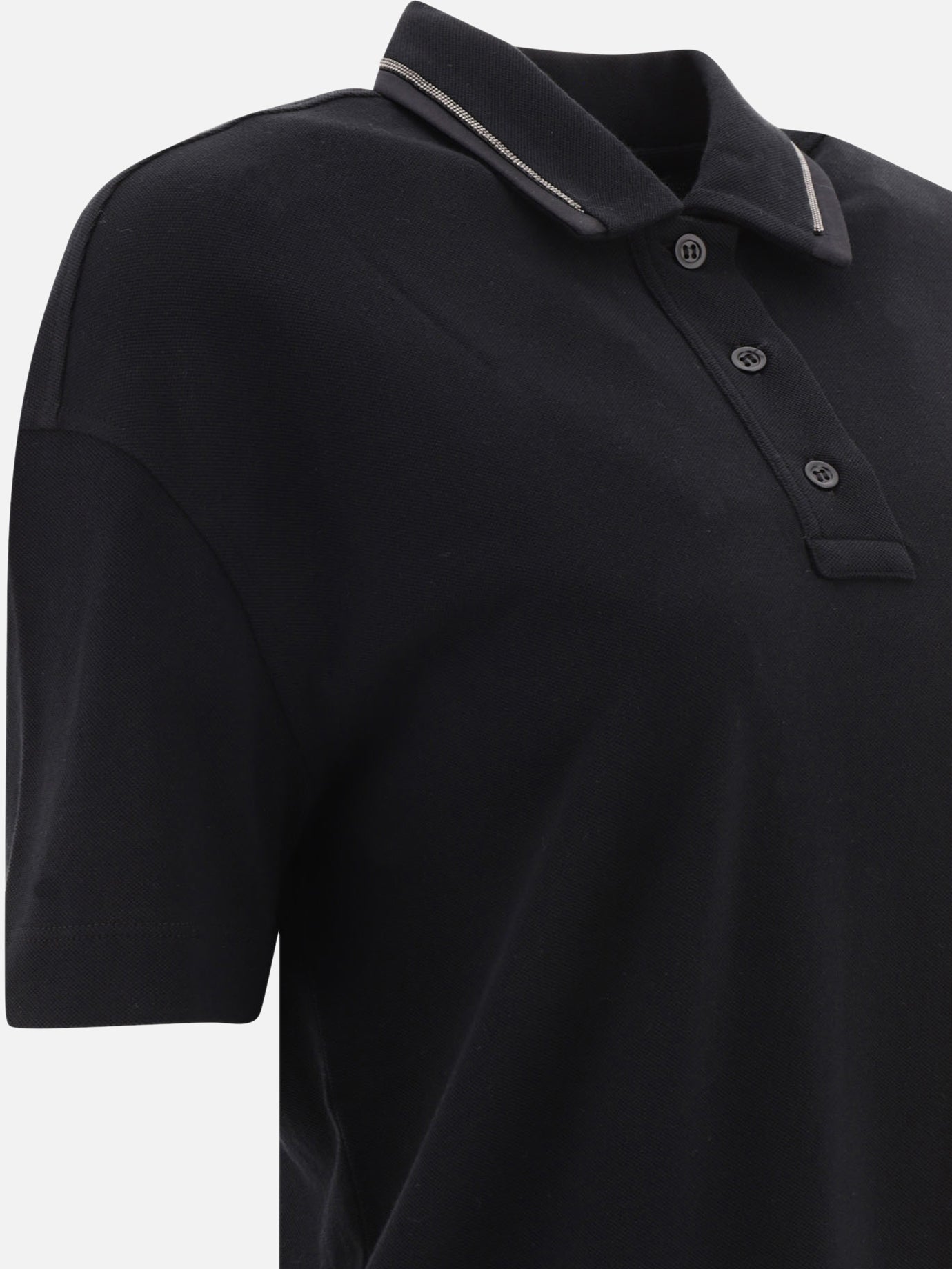 Piquet polo shirt with monili