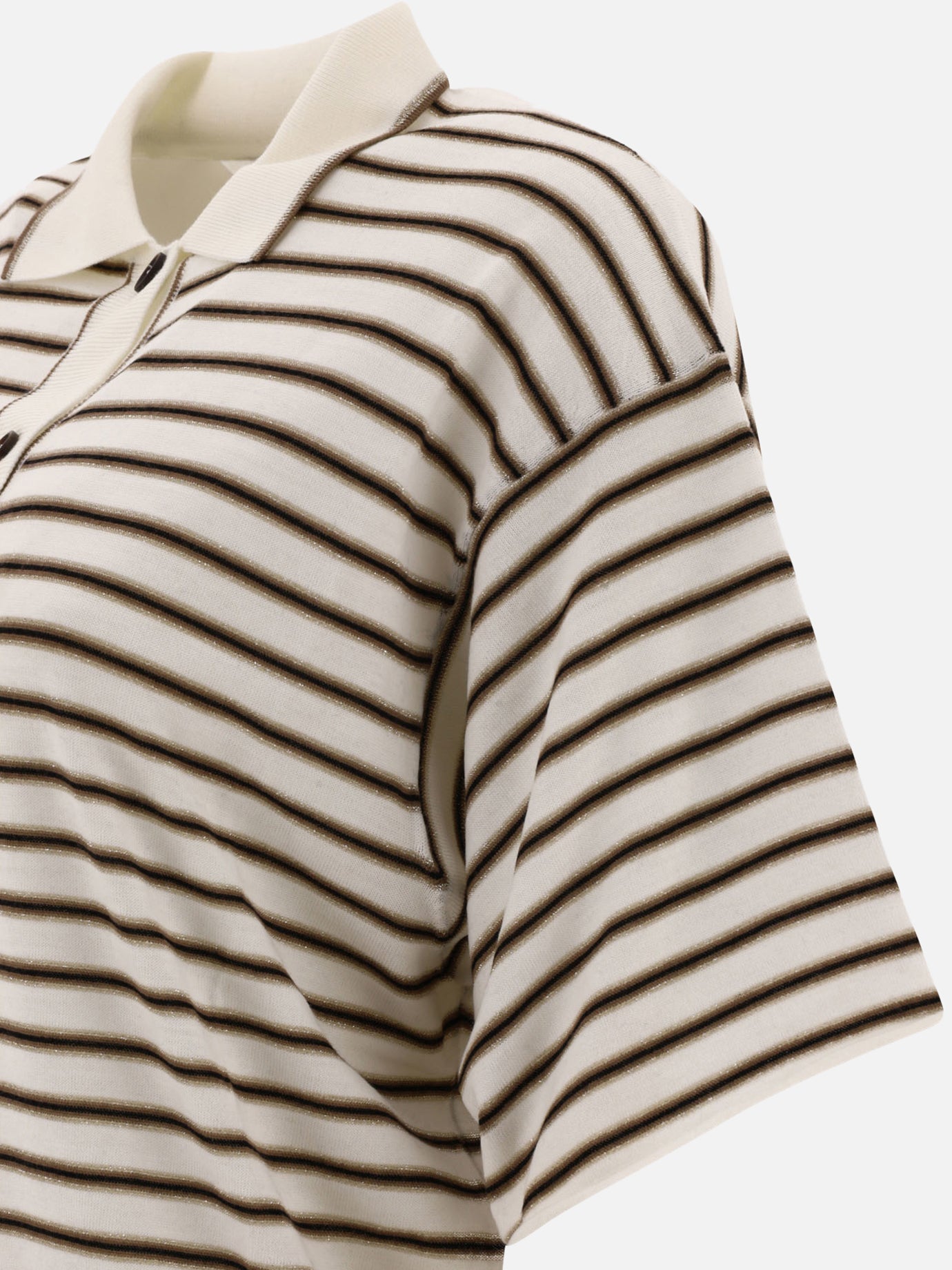 Polo shirts with buttons 90% wool 10% cashmere  Brown - Brunello Cucinelli Women | PDP | VIETTI Online Store | Zoom-Modal_4
