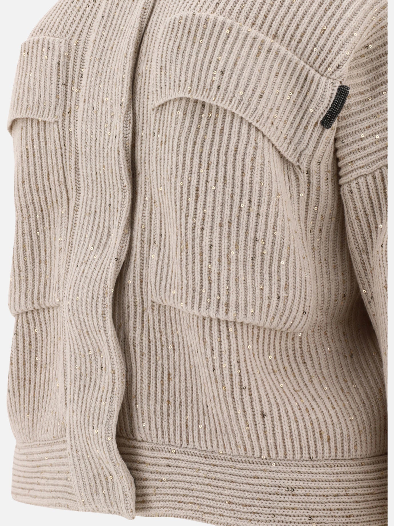 Cardigans 96% cotton 4% polyester  Beige - Brunello Cucinelli Women | PDP | VIETTI Online Store | Zoom-Modal_4
