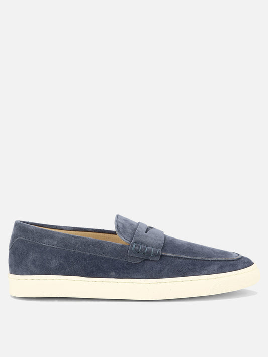 Loafers 100% suede - 100% rubber  Blue - Brunello Cucinelli Men | PLP | VIETTI Online Store 
