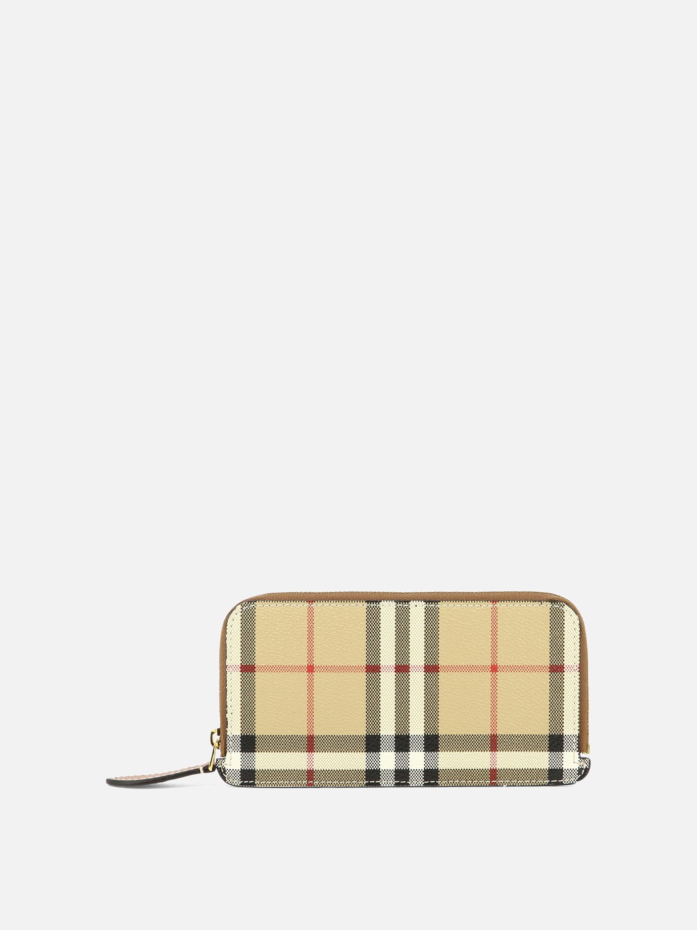 Card holders 71% polyurethane 16% polyester 12% cotton 1% acrylic  Beige - Burberry Women | PDP | VIETTI Online Store | Zoom-Modal
