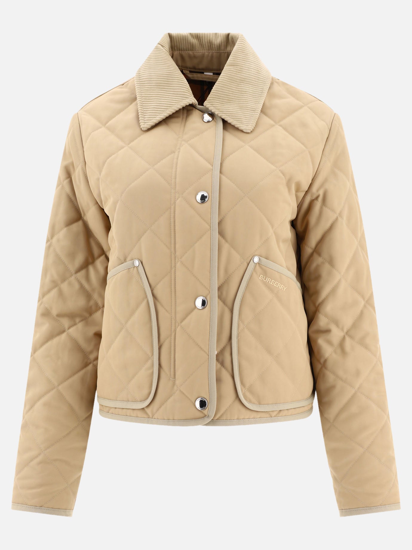 Quilted & Utility Jackets 100% polyester  Beige - Burberry Women | PDP | VIETTI Online Store | Zoom-Modal
