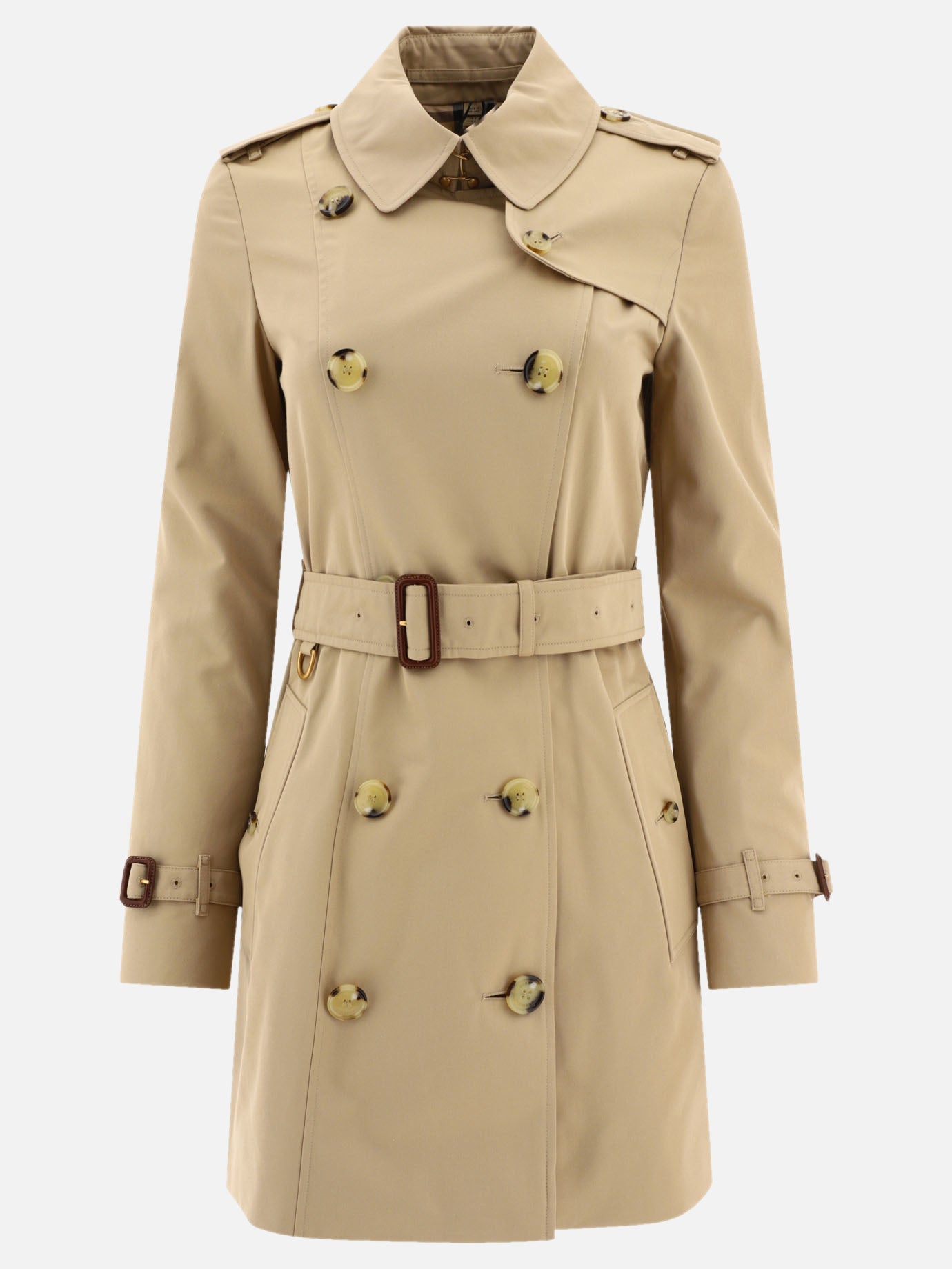 Raincoats & Trench coats 100% cotton  Beige - Burberry Women | PDP | VIETTI Online Store | Zoom-Modal
