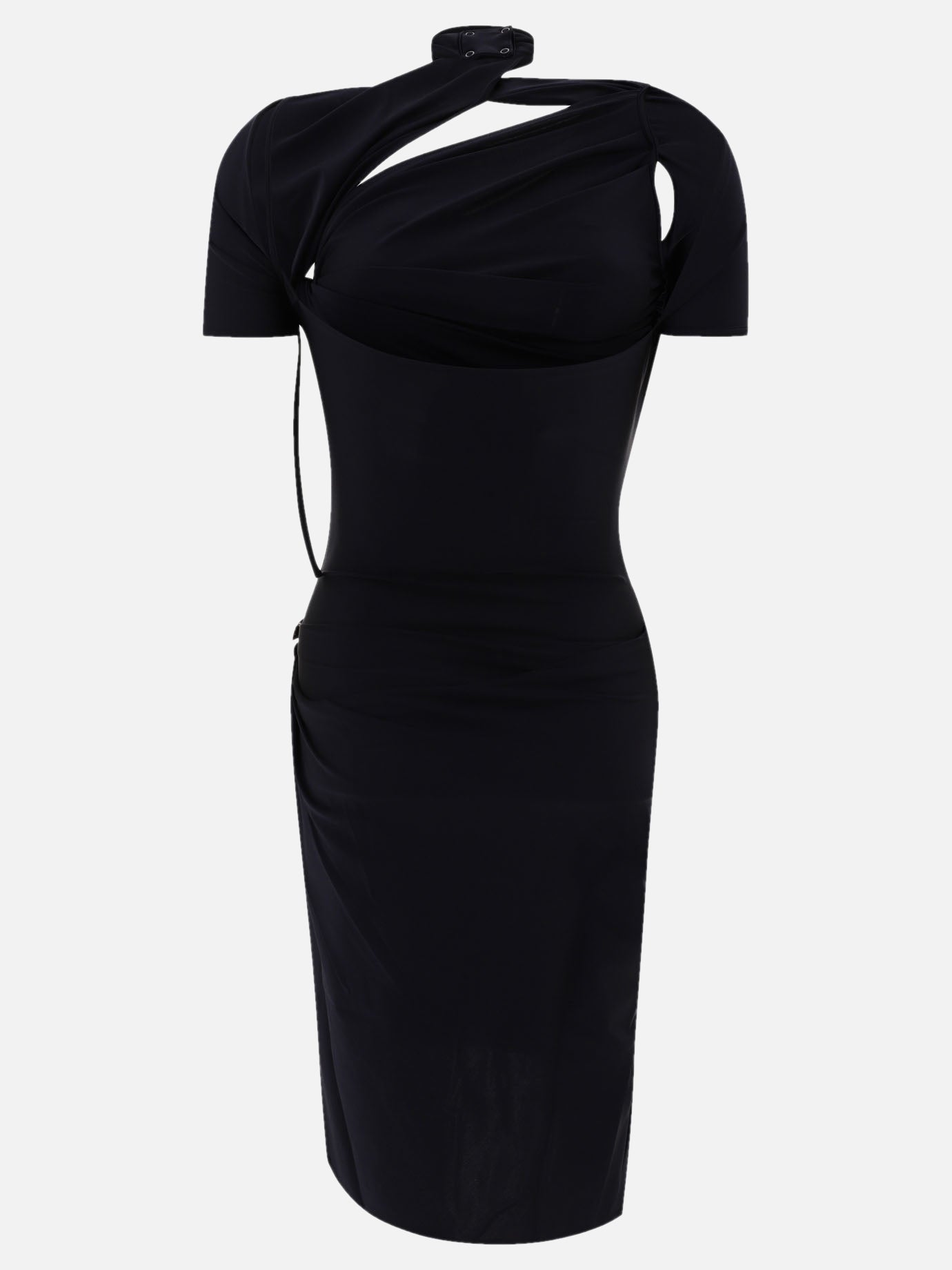 Asymmetric draped dress