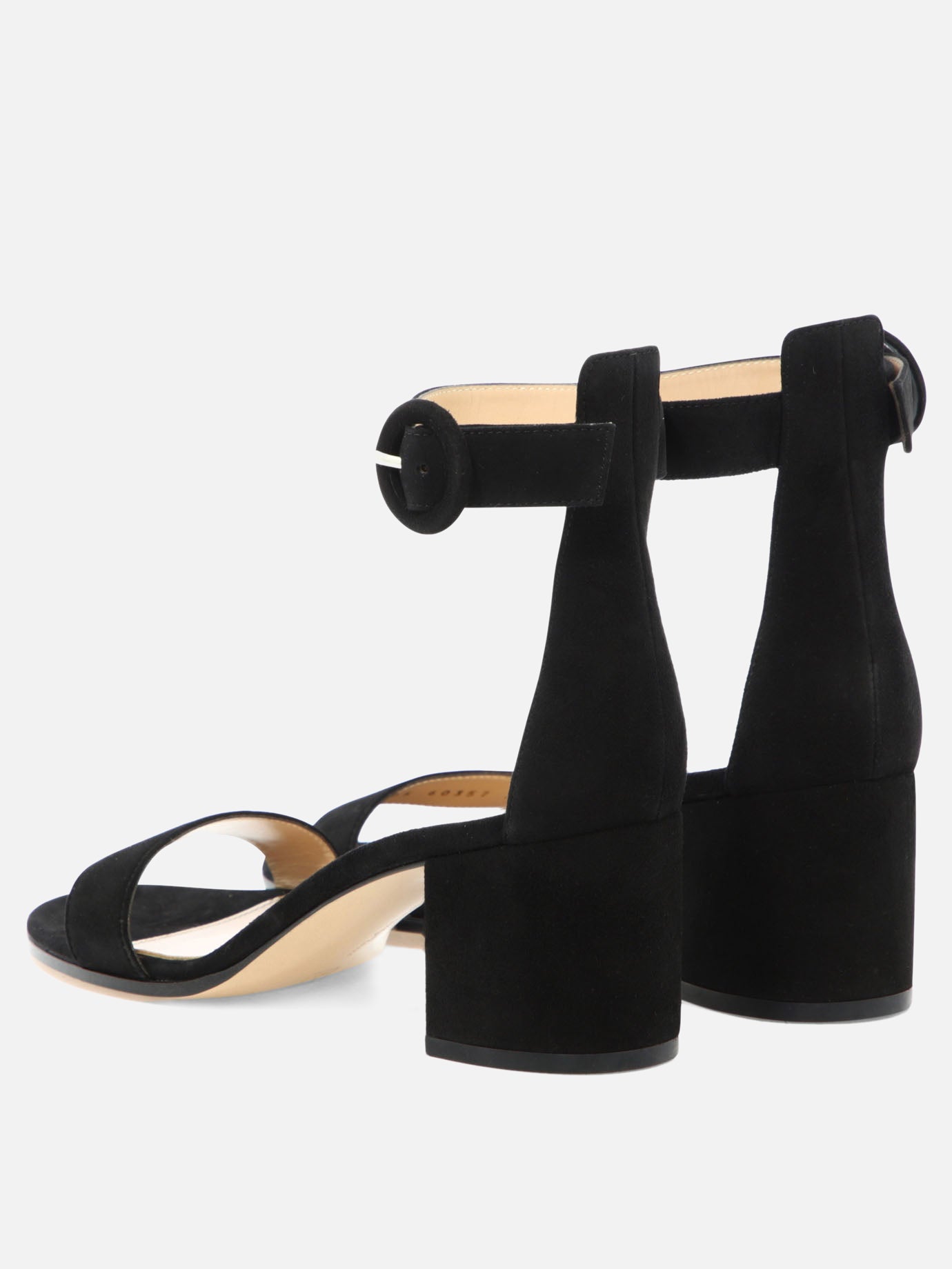 Heeled sandals 100% suede - 100% leather  Black - Gianvito Rossi Women | PDP | VIETTI Online Store | thumbnail_4