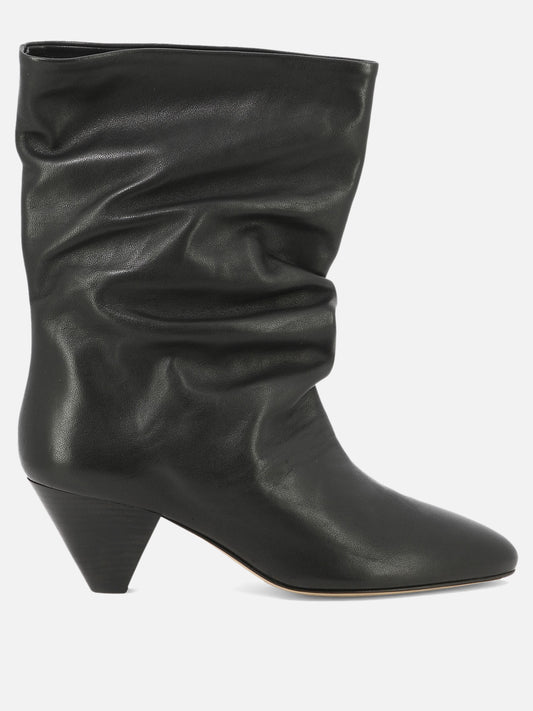 Pull-on boots 100% leather - 100% leather  Black - Isabel Marant Women | PLP | VIETTI Online Store 
