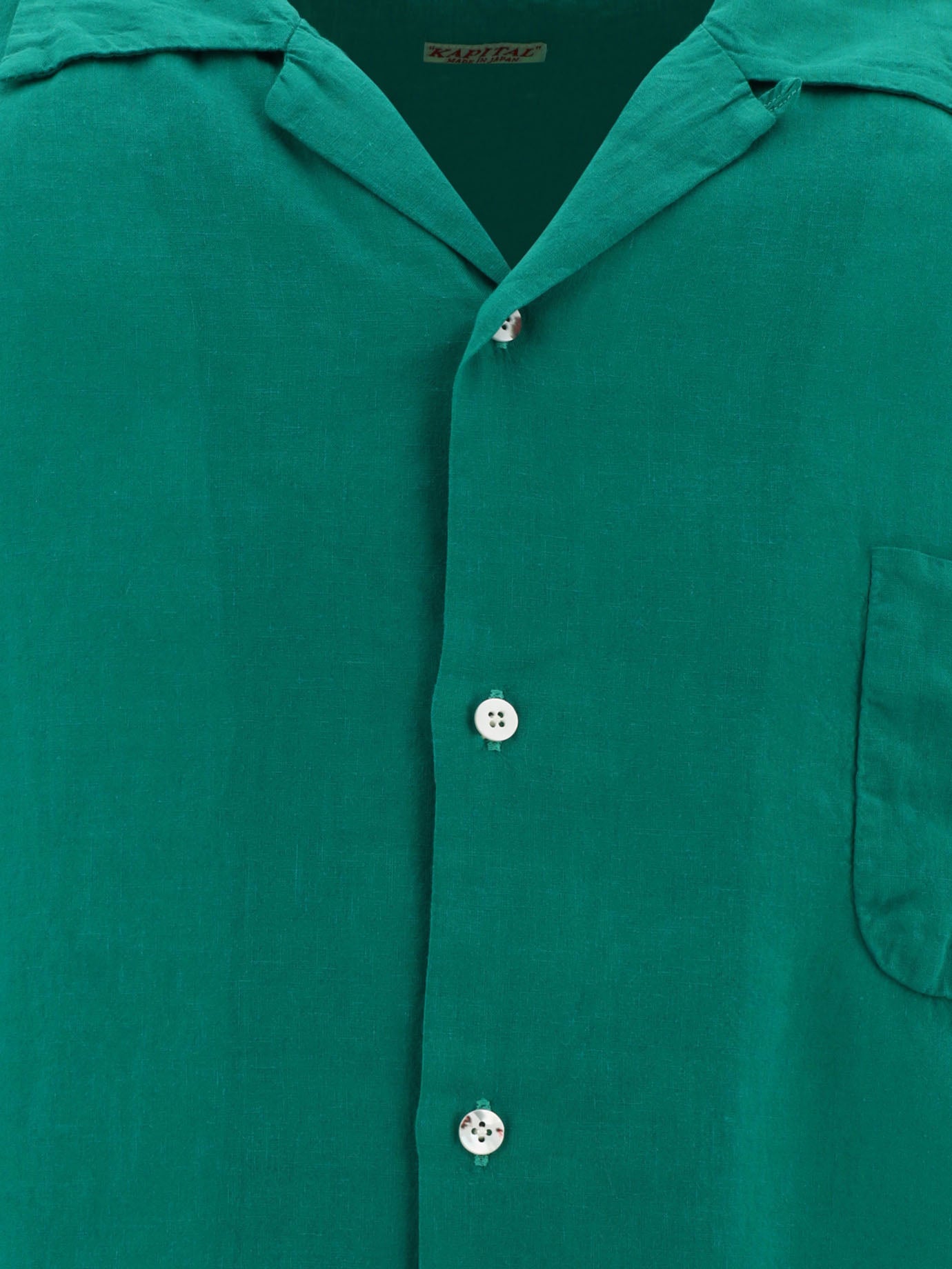 KAPITAL Linen-blend shirt Green