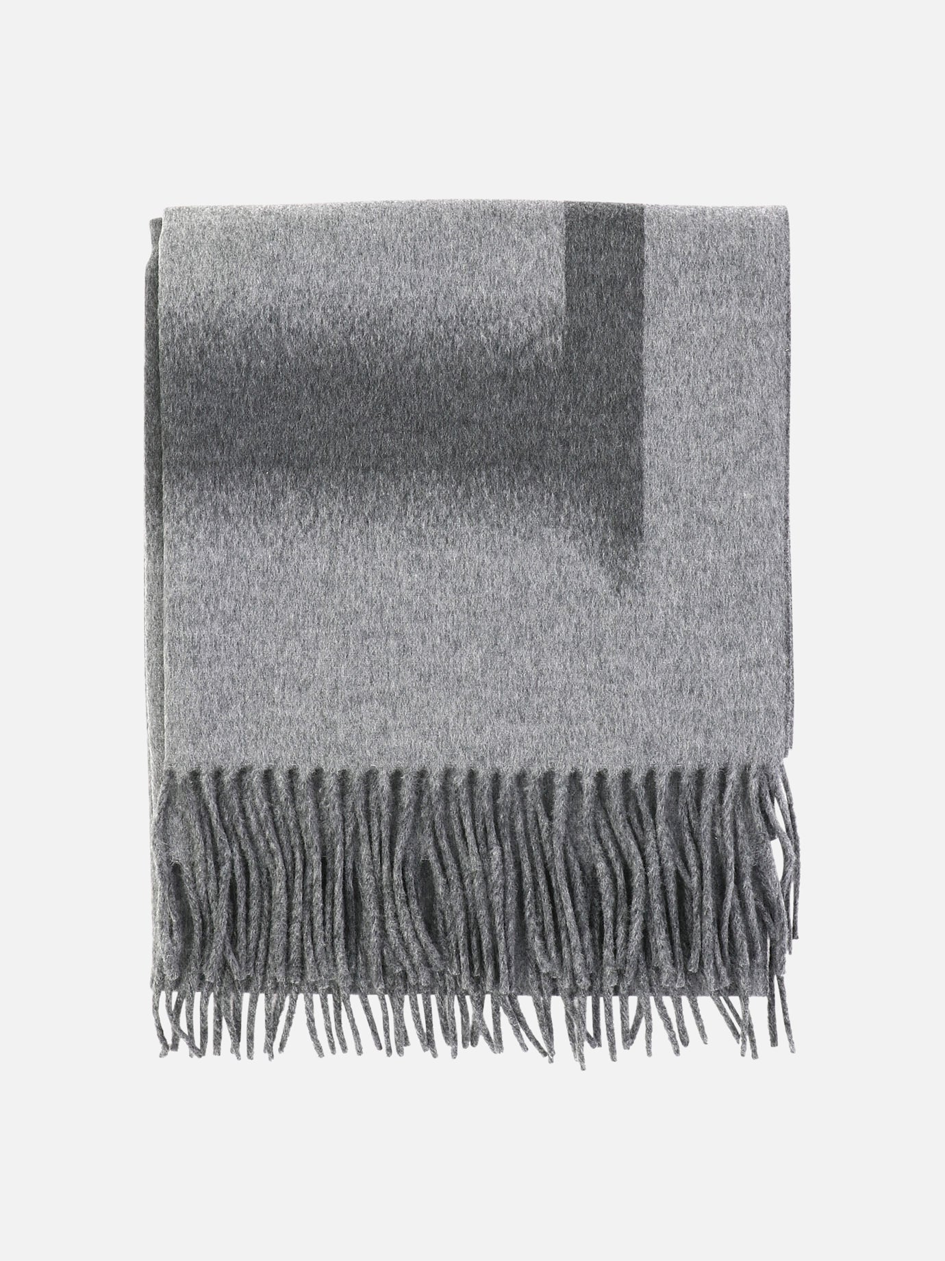 Fringed scarves 90% wool 10% cashmere  Grey - Loewe Women | PDP | VIETTI Online Store | thumbnail