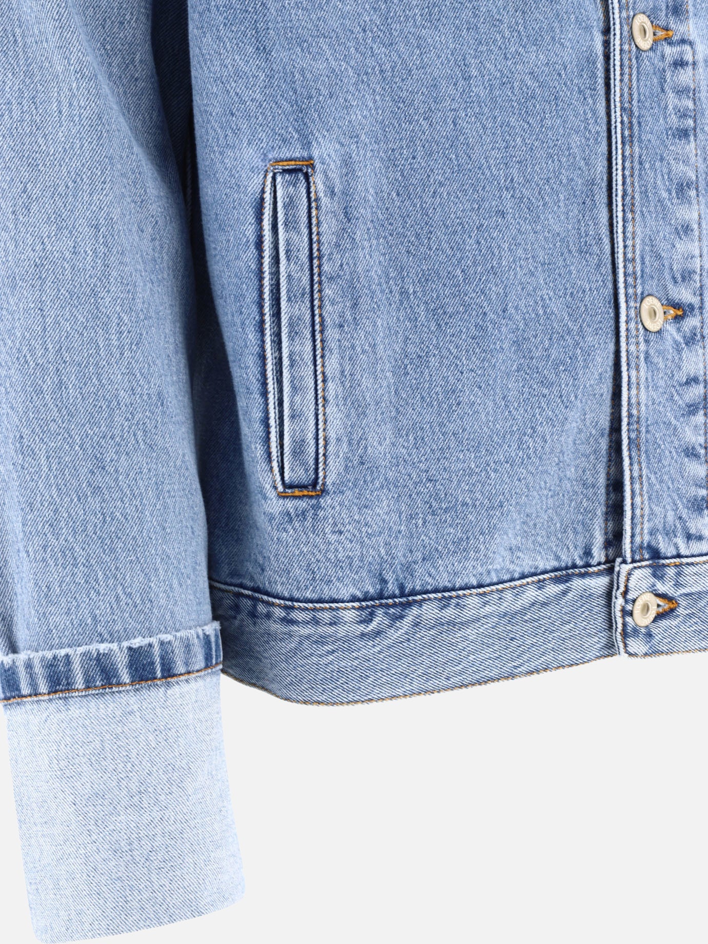 Denim jackets 80% cotton 20% leather  Light blue - Loewe Men | PDP | VIETTI Online Store | Zoom-Modal_4

