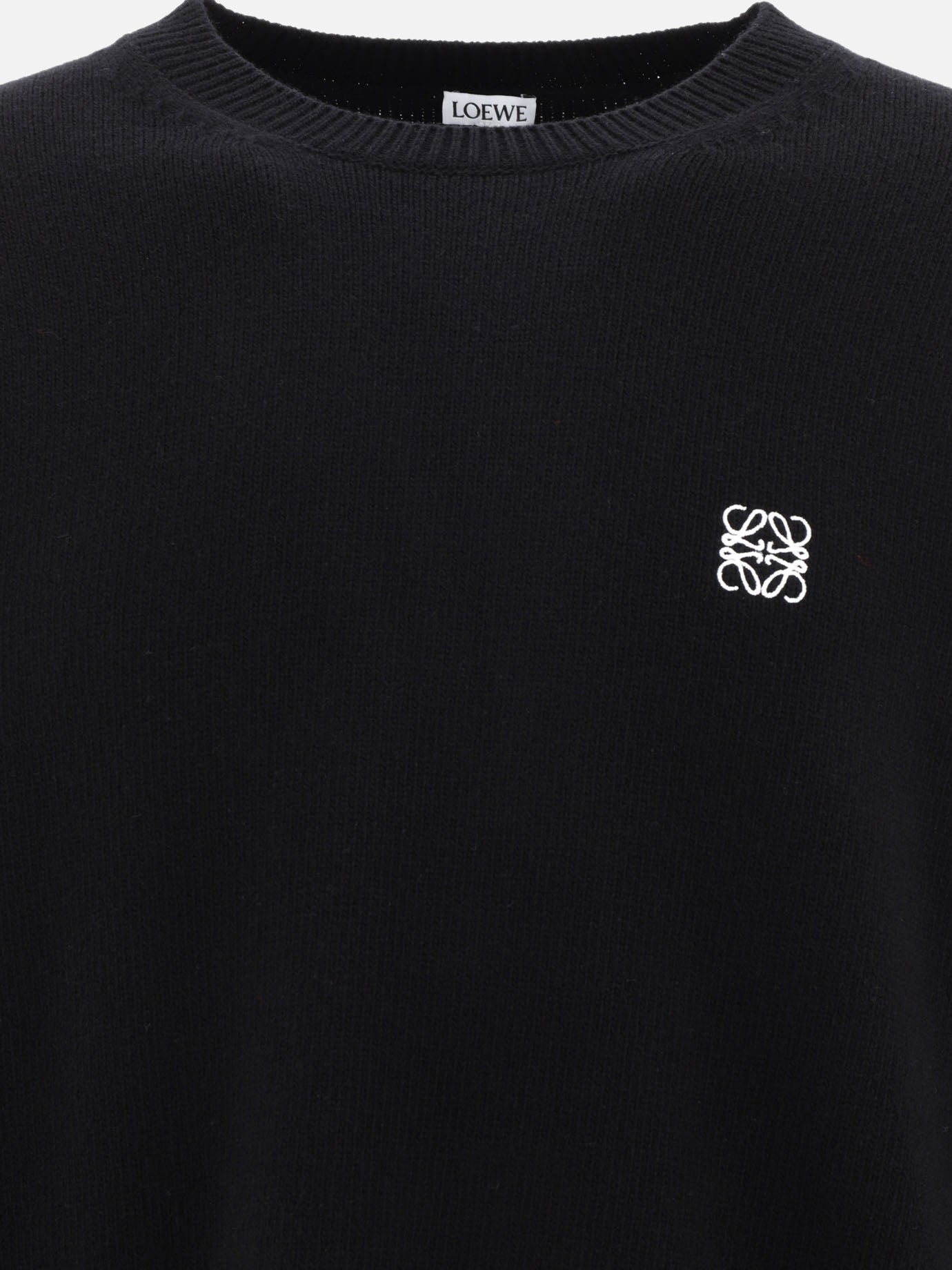 Crewneck sweaters 100% wool  Black - Loewe Men | PDP | VIETTI Online Store | thumbnail_3