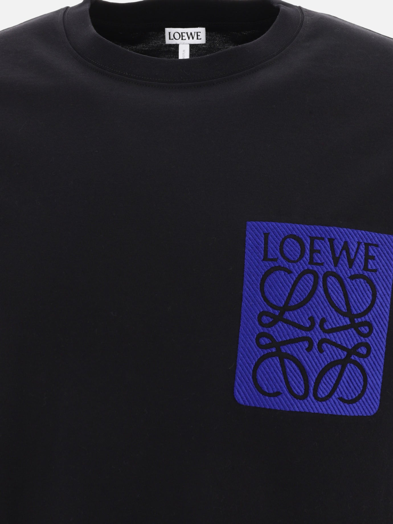 Crewneck t-shirts 90% cotton 10% polyester  Black - Loewe Men | PDP | VIETTI Online Store | thumbnail_3