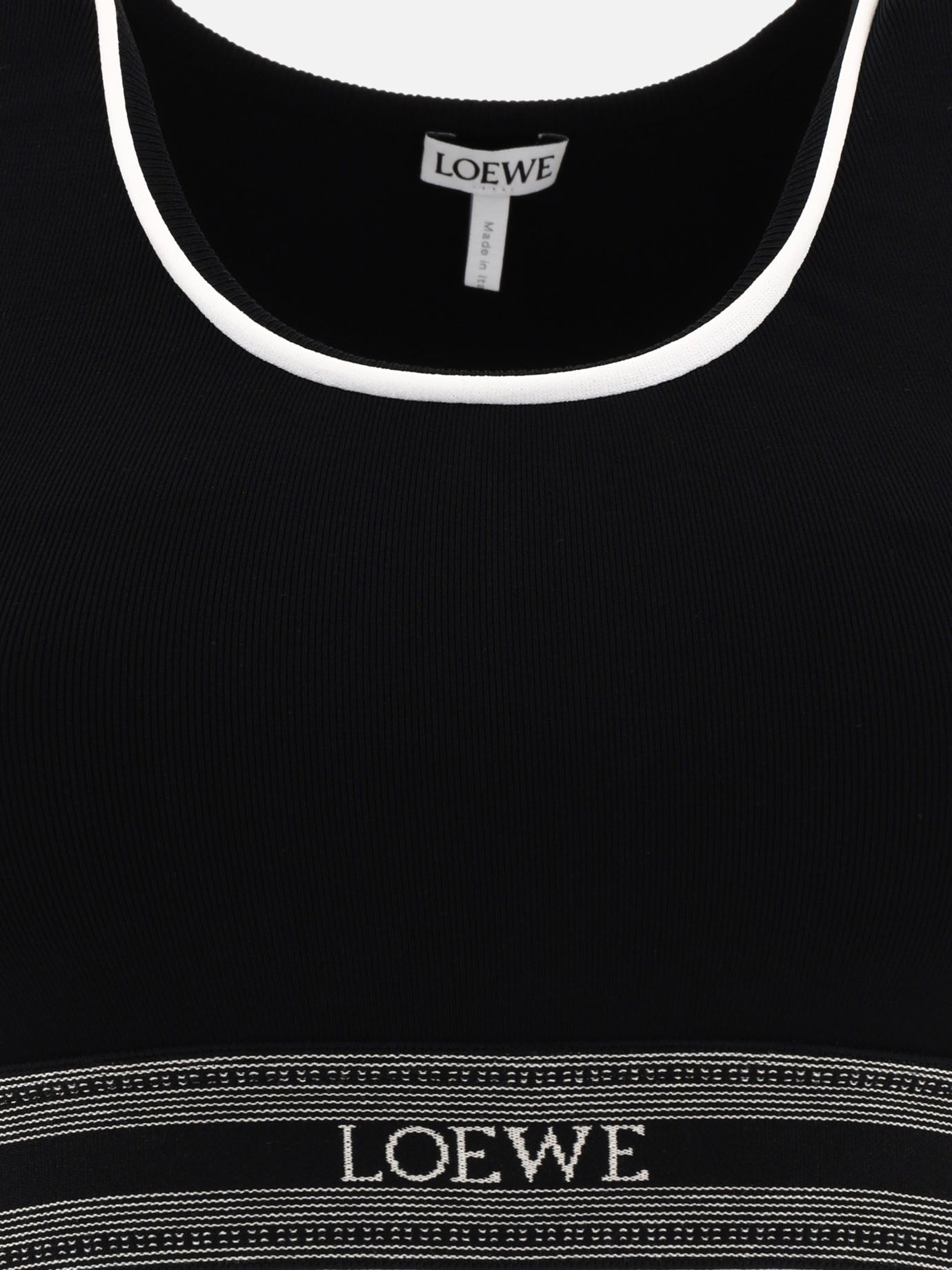 Crop tops 56% viscose 14% polyamide 11% polyester 7% elastan  Black - Loewe Women | PDP | VIETTI Online Store | Zoom-Modal_3
