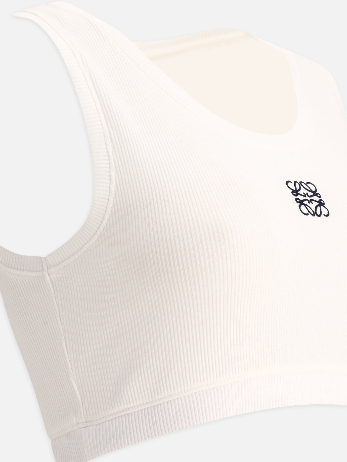 Crop tops 88% cotton 10% polyester 2% elastane  White - Loewe Women | PDP | VIETTI Online Store | Zoom-Modal_4
