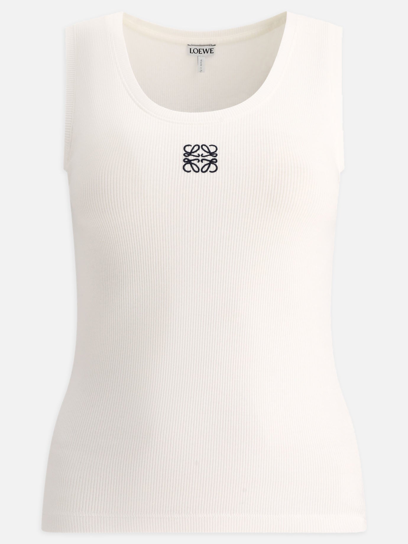 Tank tops 94% cotton 3% polyester 3% elastan  White - Loewe Women | PDP | VIETTI Online Store | thumbnail