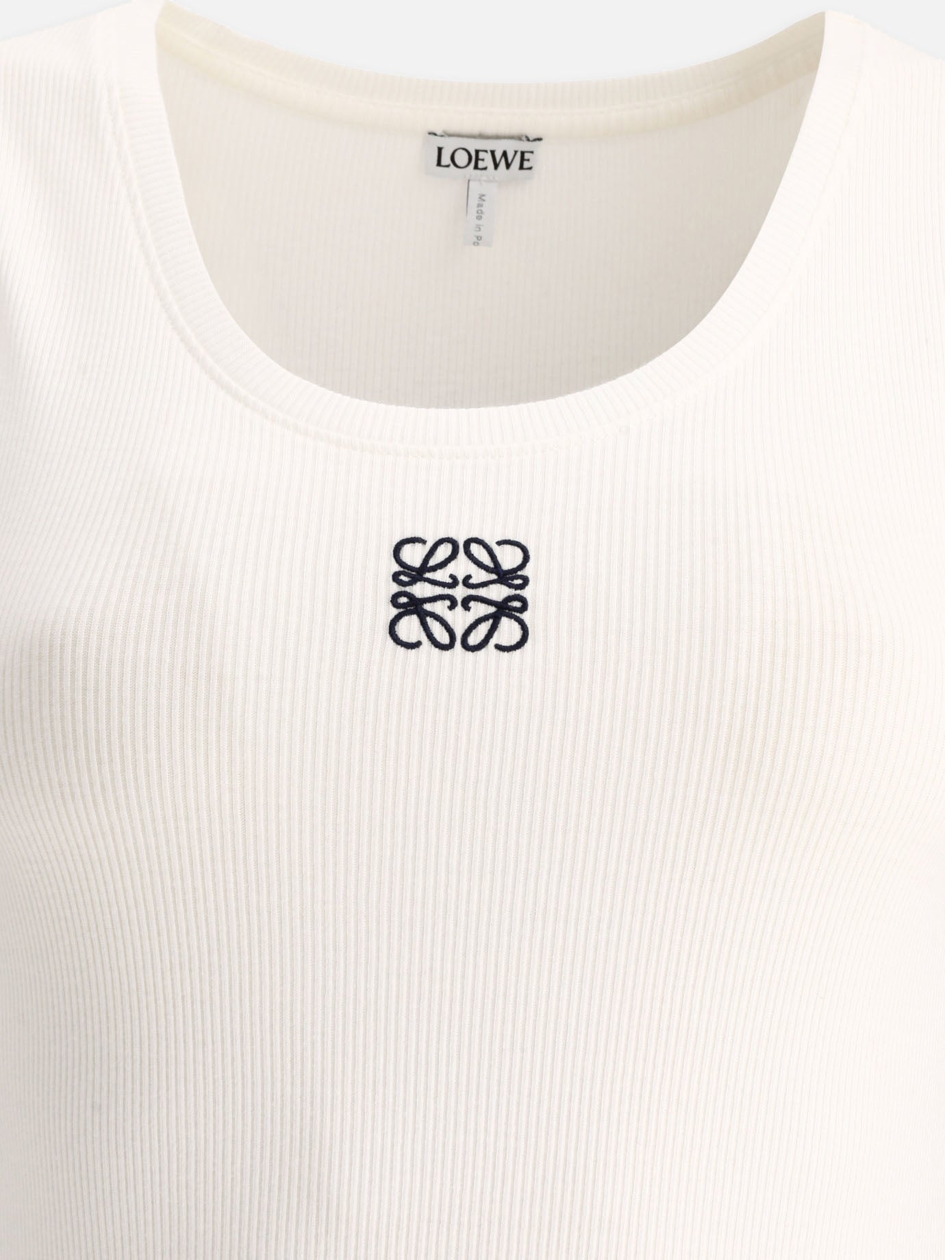 Tank tops 94% cotton 3% polyester 3% elastan  White - Loewe Women | PDP | VIETTI Online Store | thumbnail_3