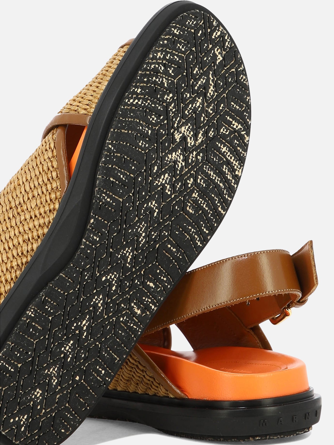Flat sandals 52% cotton 48% polyamide - 100% rubber  Brown - Marni Women | PDP | VIETTI Online Store | thumbnail_5