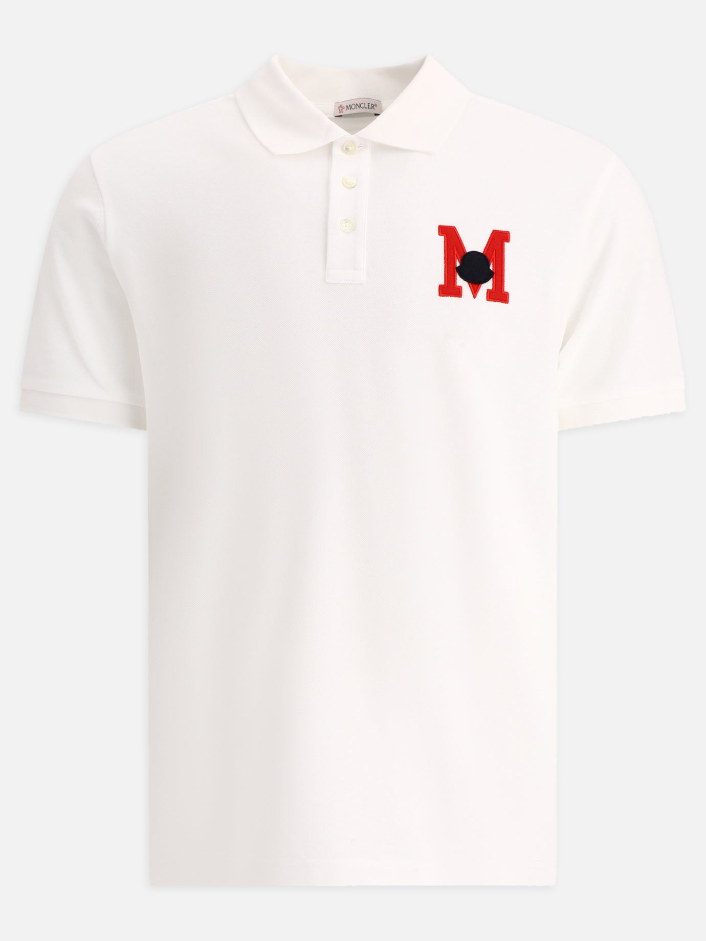 Polo shirts with buttons 100% cotton  White - Moncler Men | PDP | VIETTI Online Store | thumbnail