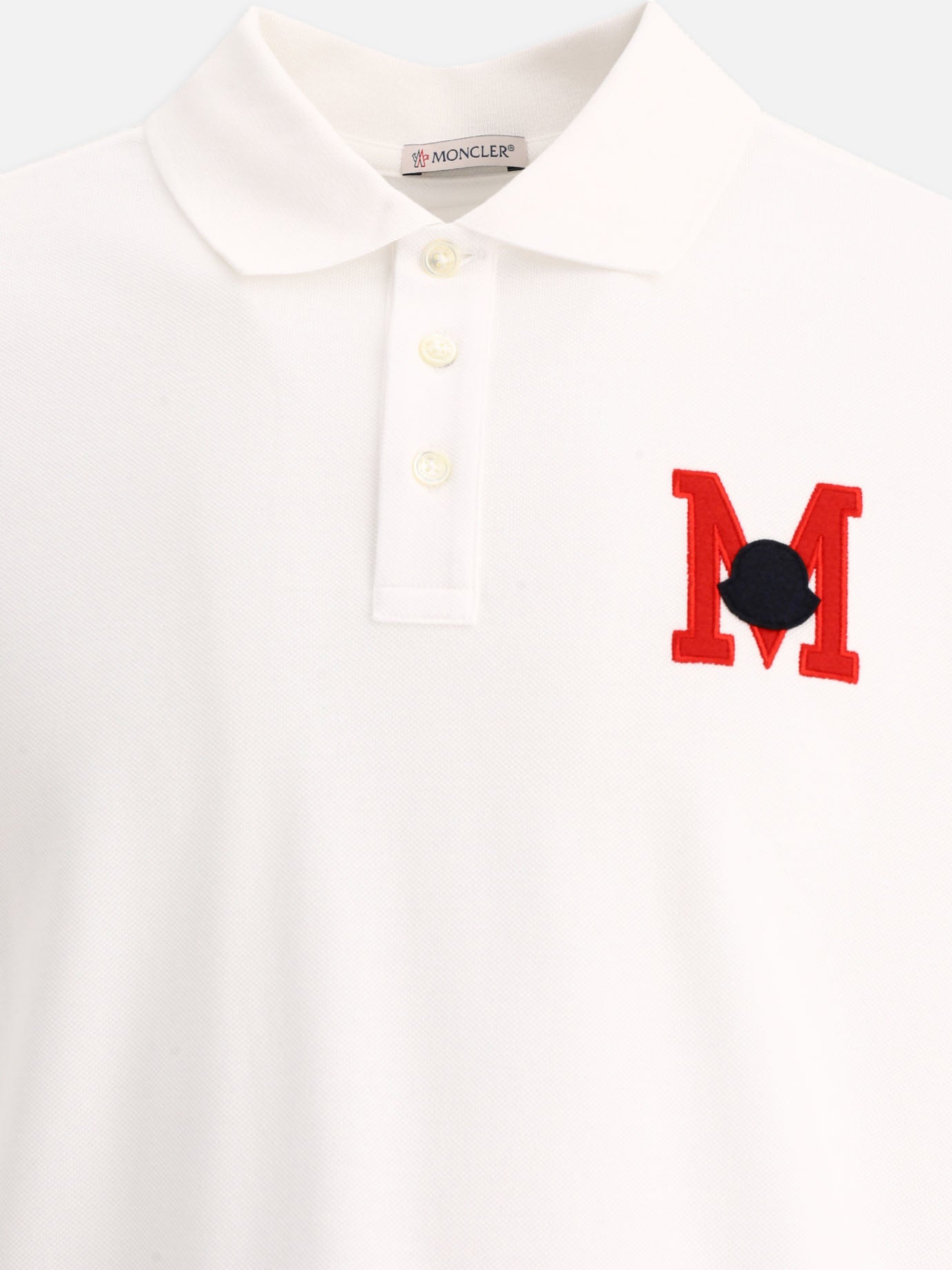 Polo shirts with buttons 100% cotton  White - Moncler Men | PDP | VIETTI Online Store | Zoom-Modal_3
