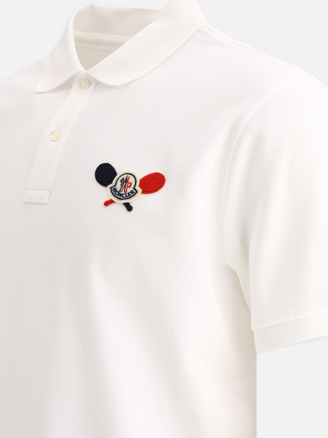 Polo shirts with buttons 100% cotton  White - Moncler Men | PDP | VIETTI Online Store | Zoom-Modal_4
