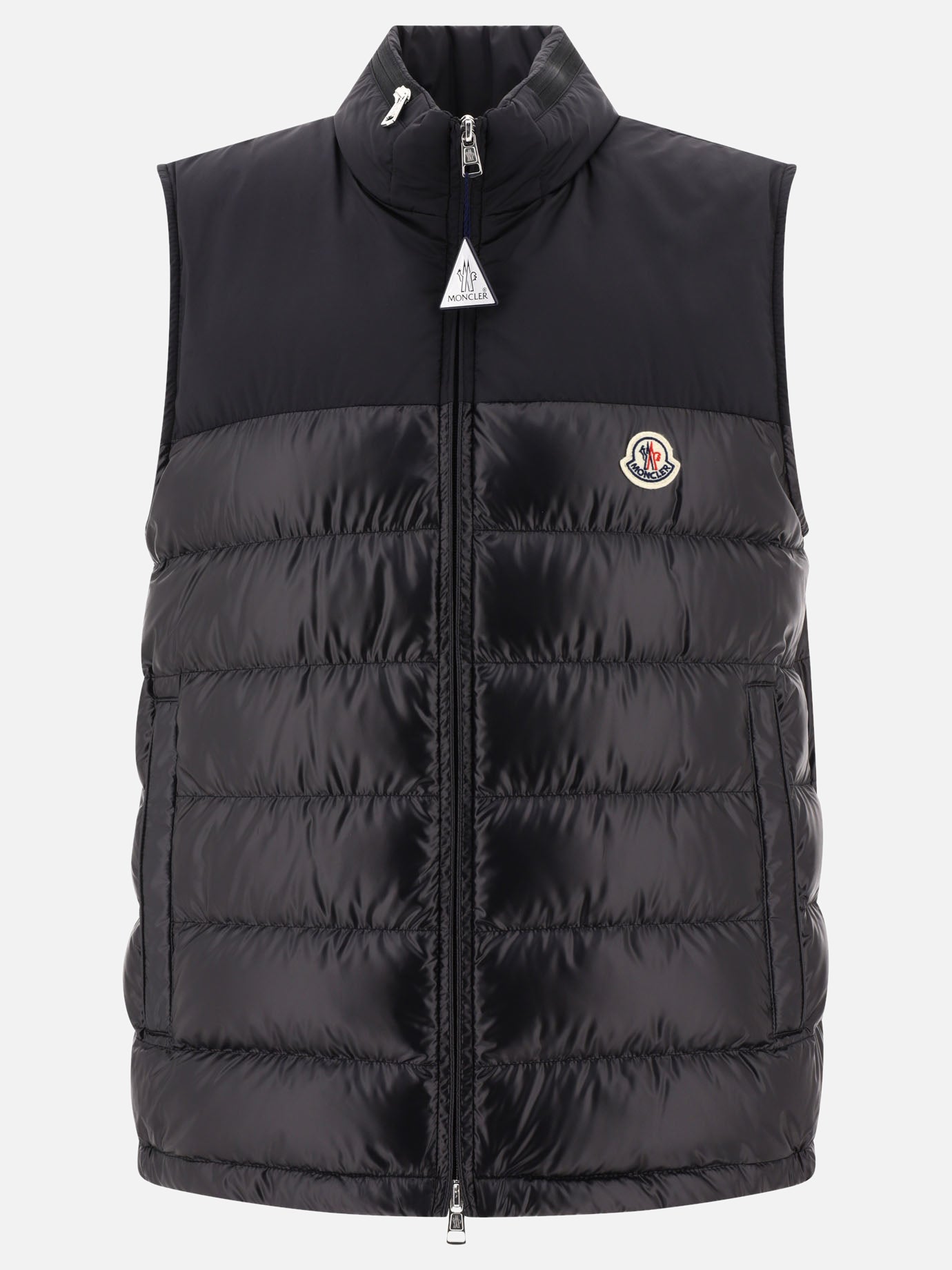 Giacche smanicate 100% polyester - Padding: down and feathers  Nero - Moncler Uomo | PDP | VIETTI Online Store | Zoom-Modal
