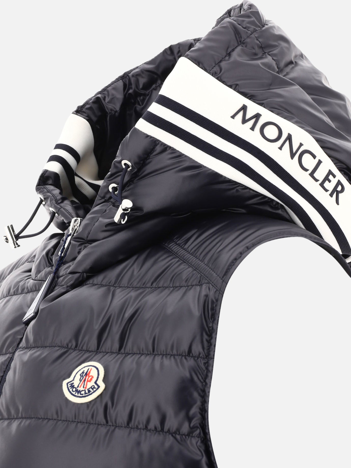 Giacche smanicate Solid colour  Blu - Moncler Uomo | PDP | VIETTI Online Store | thumbnail_4
