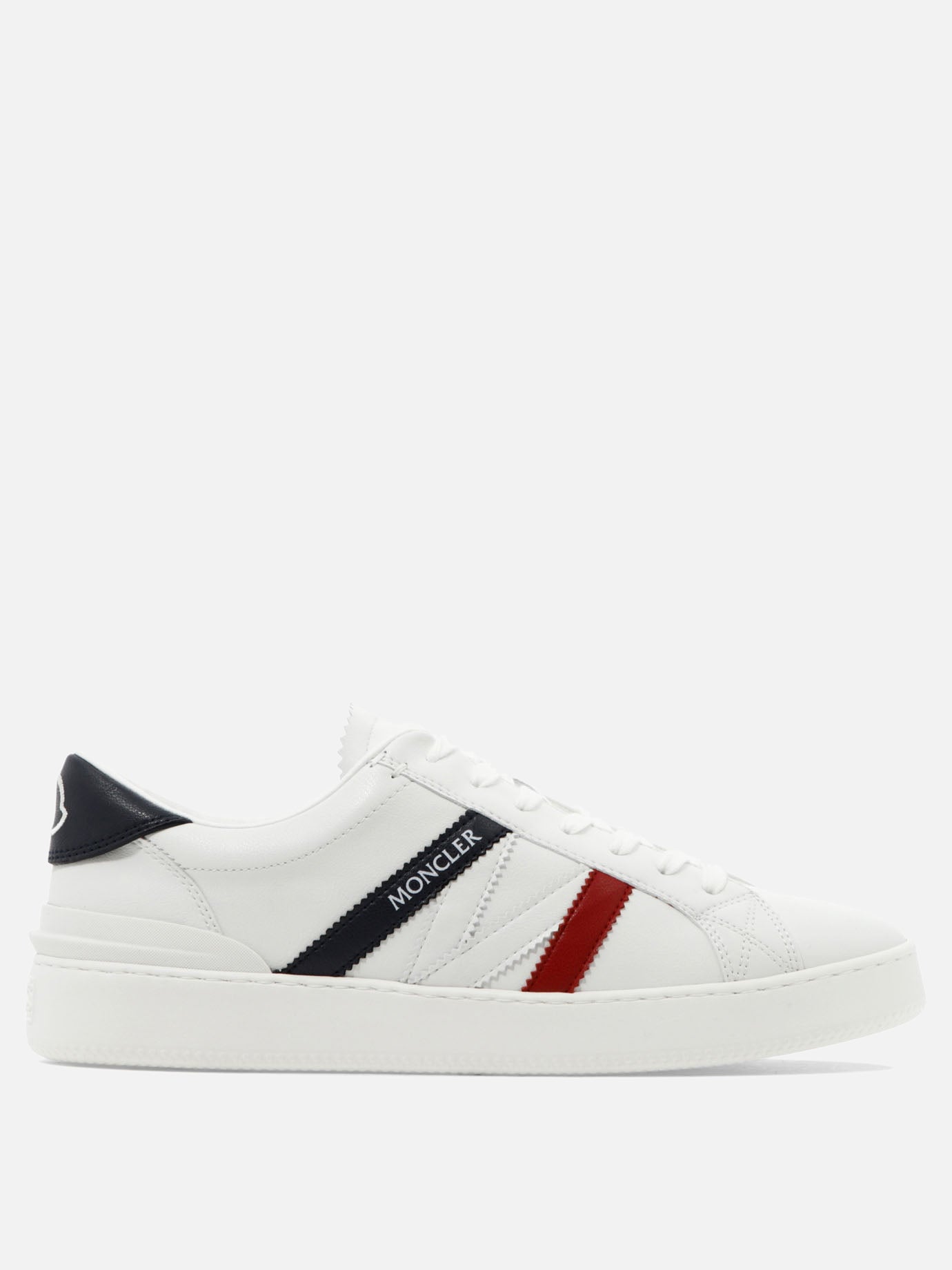 Low top sneakers 100% leather - 100% rubber  White - Moncler Men | PDP | VIETTI Online Store | thumbnail