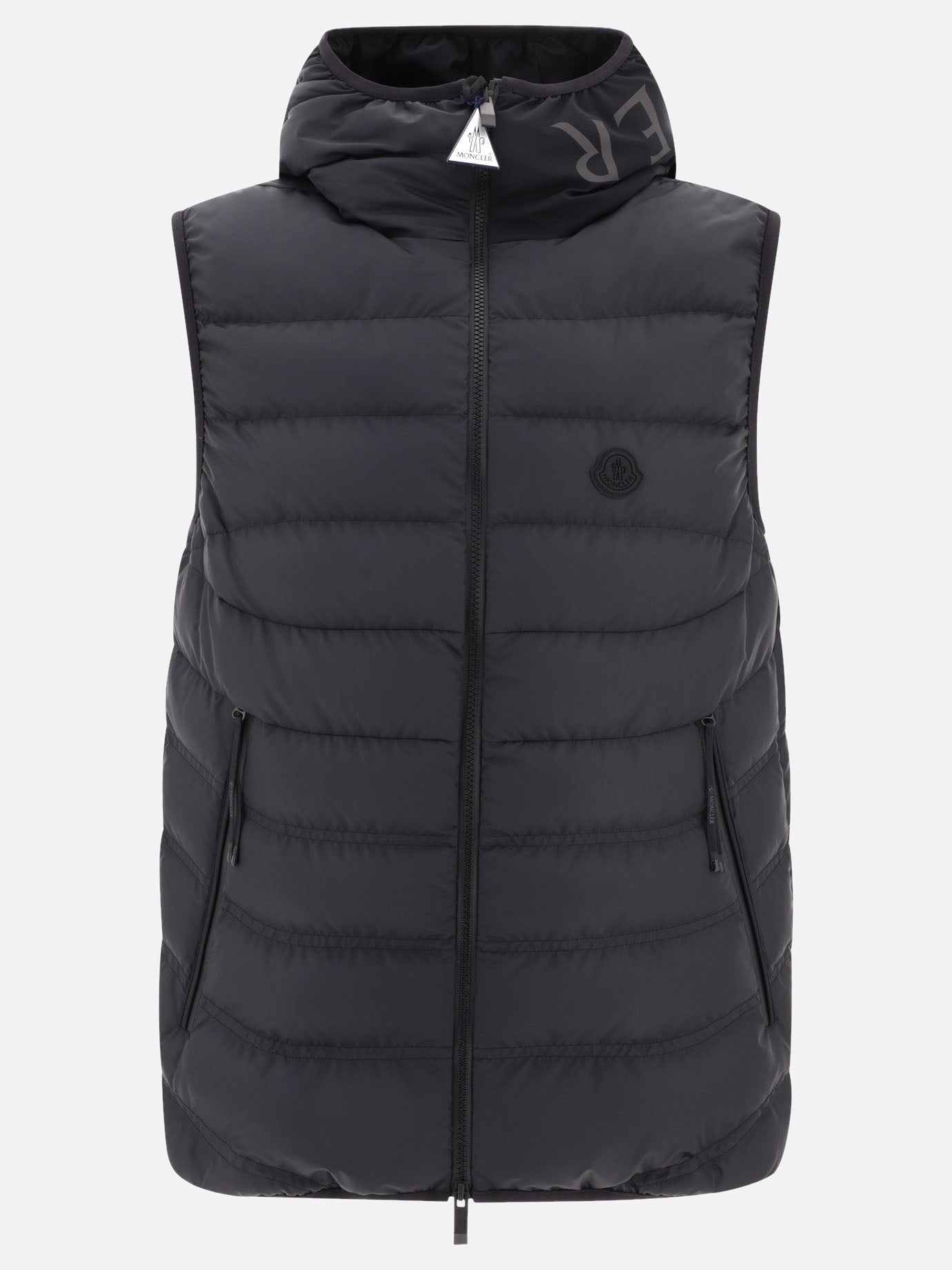 Giacche smanicate 100% polyester - Padding: down and feathers  Nero - Moncler Uomo | PDP | VIETTI Online Store | Zoom-Modal
