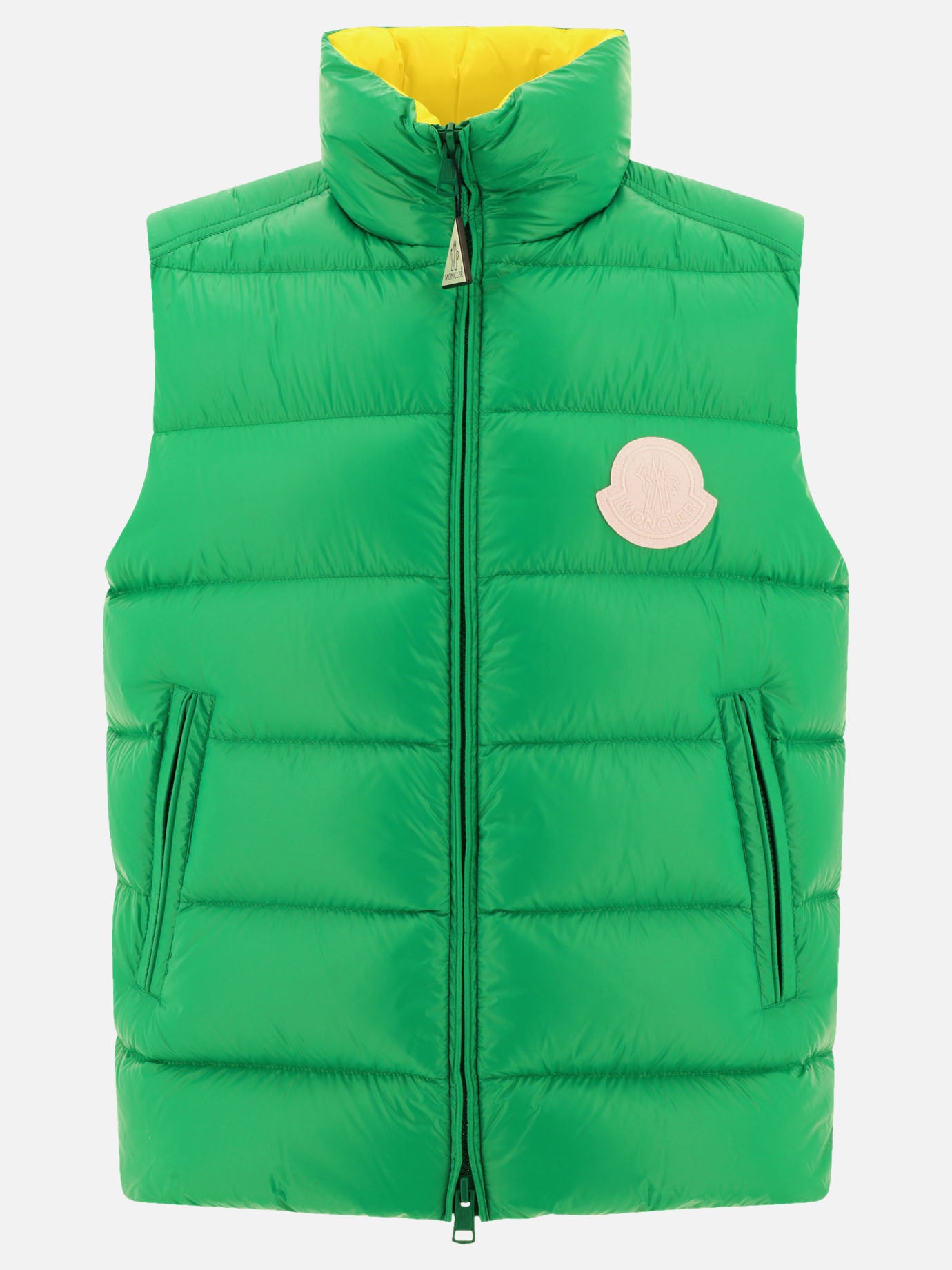 Giacche smanicate 100% polyamide - Padding: down and feathers  Verde - Moncler Uomo | PDP | VIETTI Online Store | Zoom-Modal
