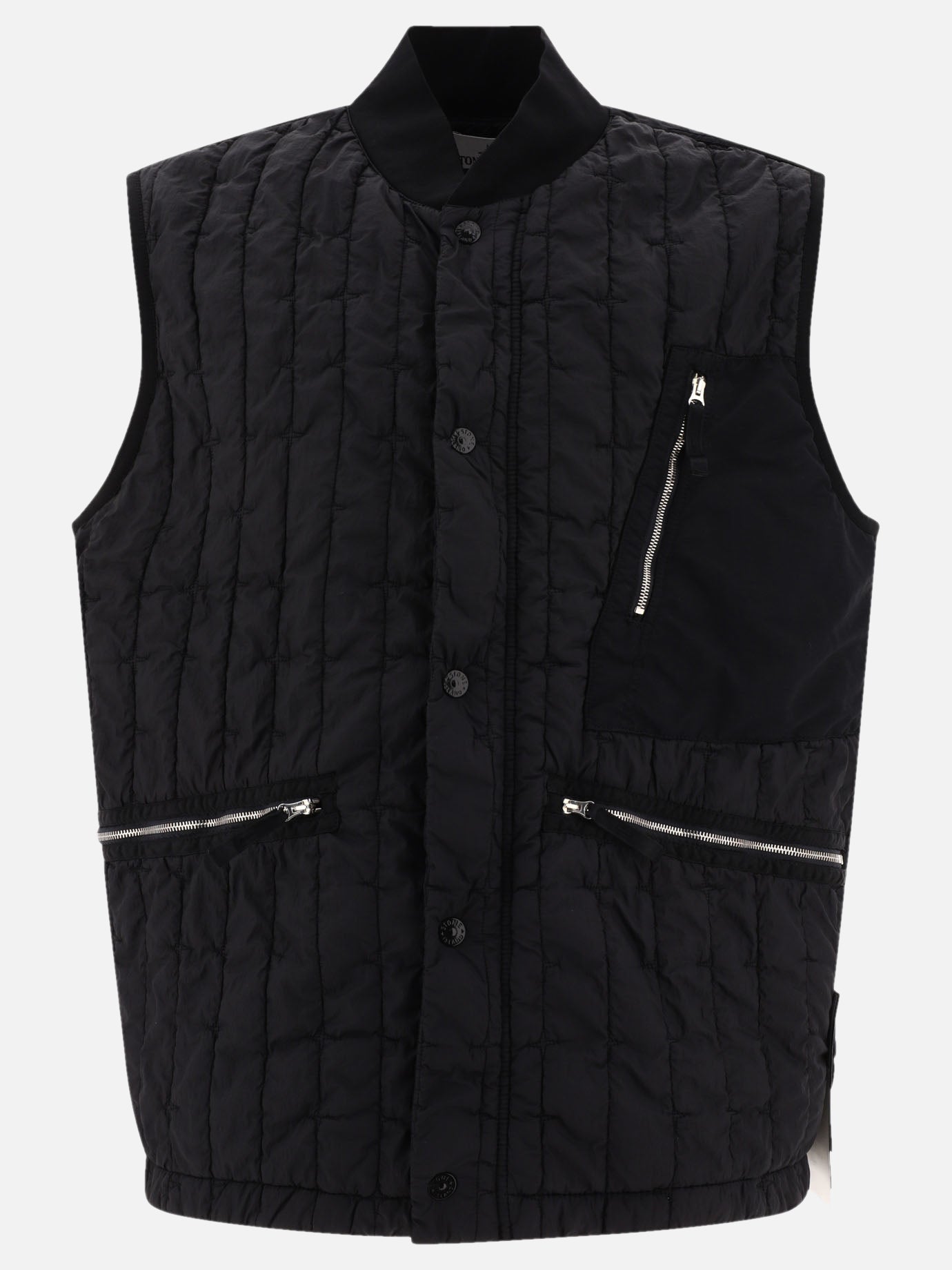 Giacche smanicate 100% polyamide - Padding: polyester  Nero - Stone Island Uomo | PDP | VIETTI Online Store | thumbnail