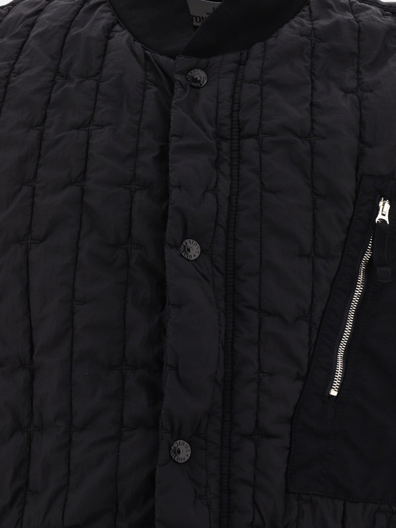 Giacche smanicate 100% polyamide - Padding: polyester  Nero - Stone Island Uomo | PDP | VIETTI Online Store | thumbnail_3