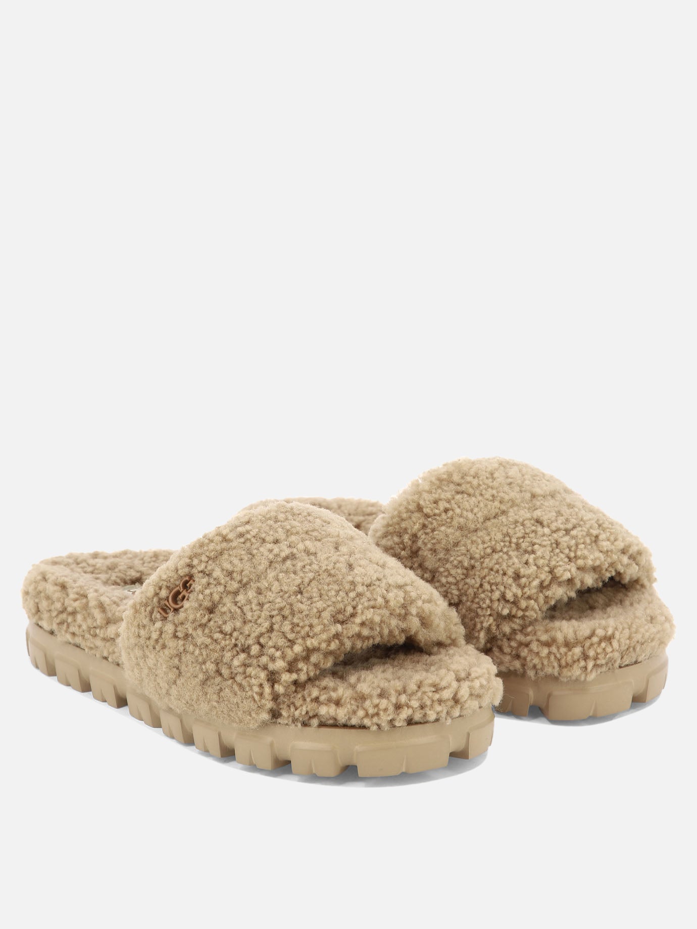 Flat sandals 100% shearling - 100% EVA  Beige - Ugg Women | PDP | VIETTI Online Store | Zoom-Modal_2

