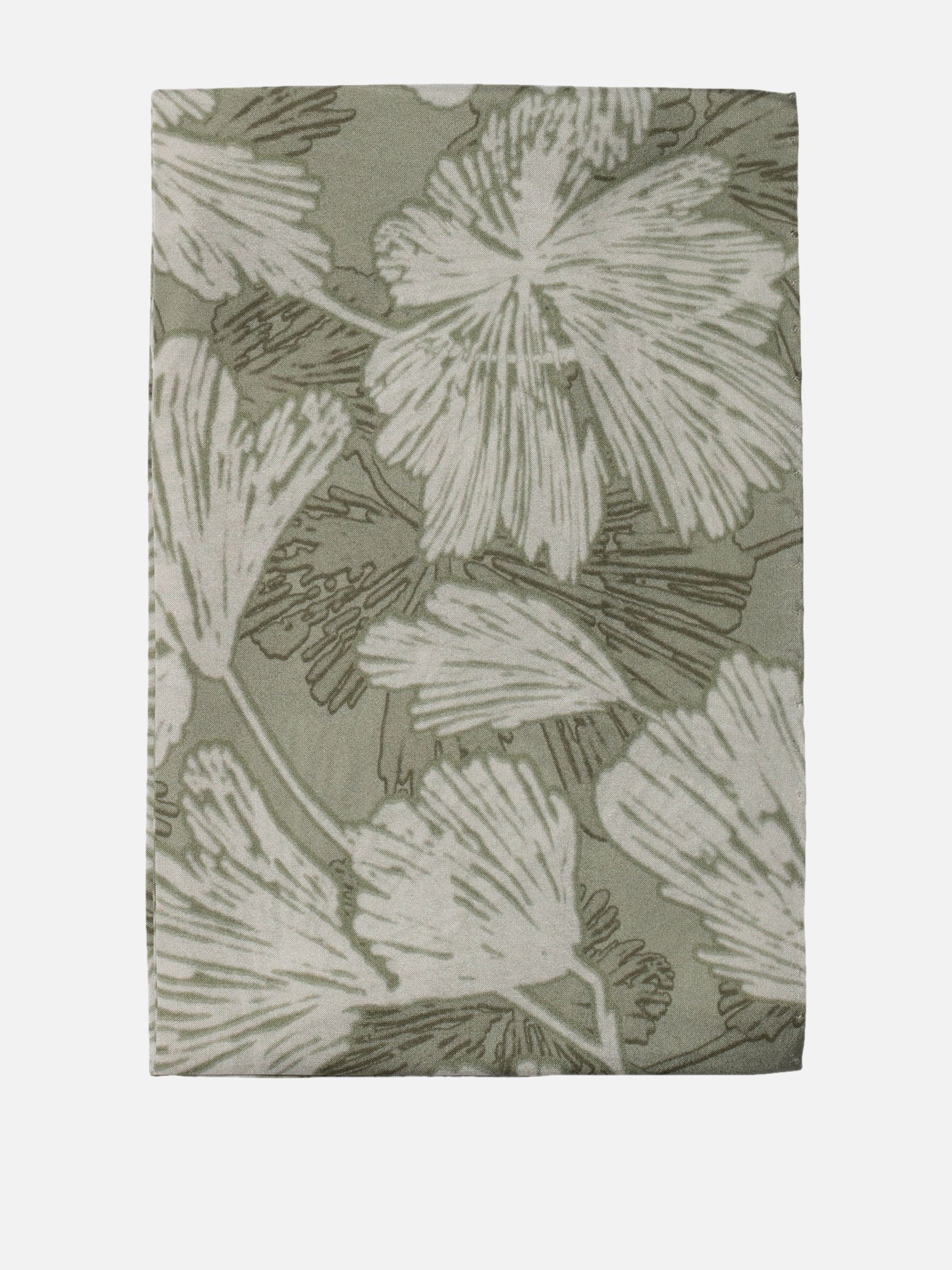 Silk flower print pongée foulard