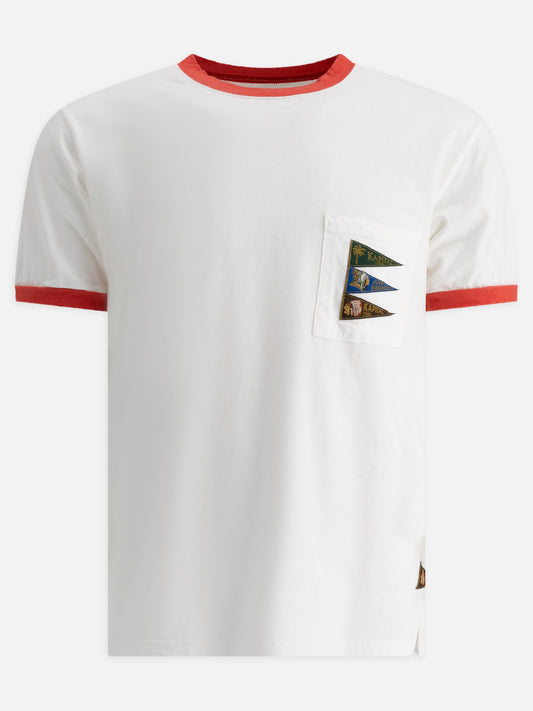 KAPITAL "Pennant Ringer" t-shirt White