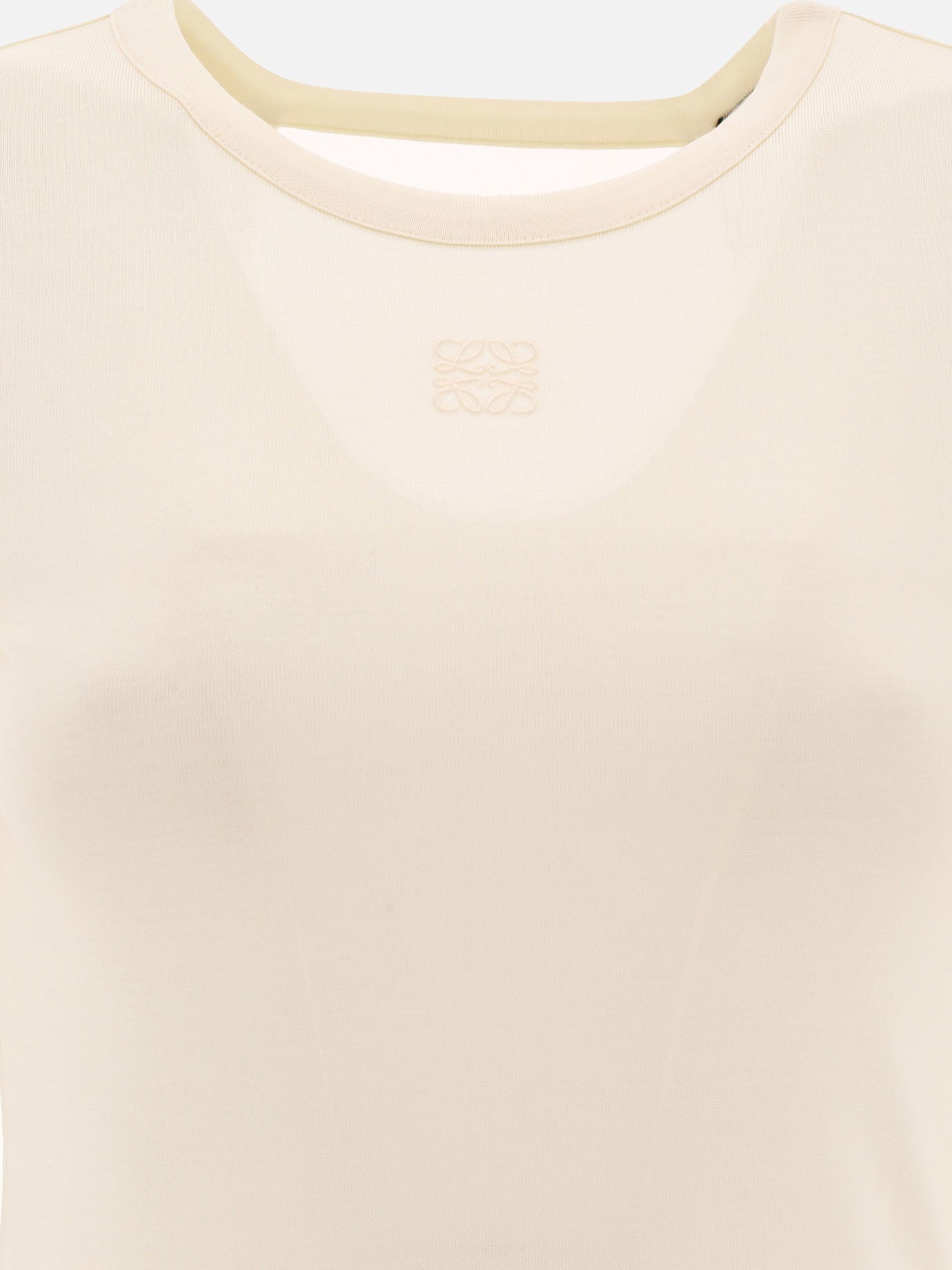 Loewe T-shirt in seta e viscosa 17810955_XS White thumbnail_3