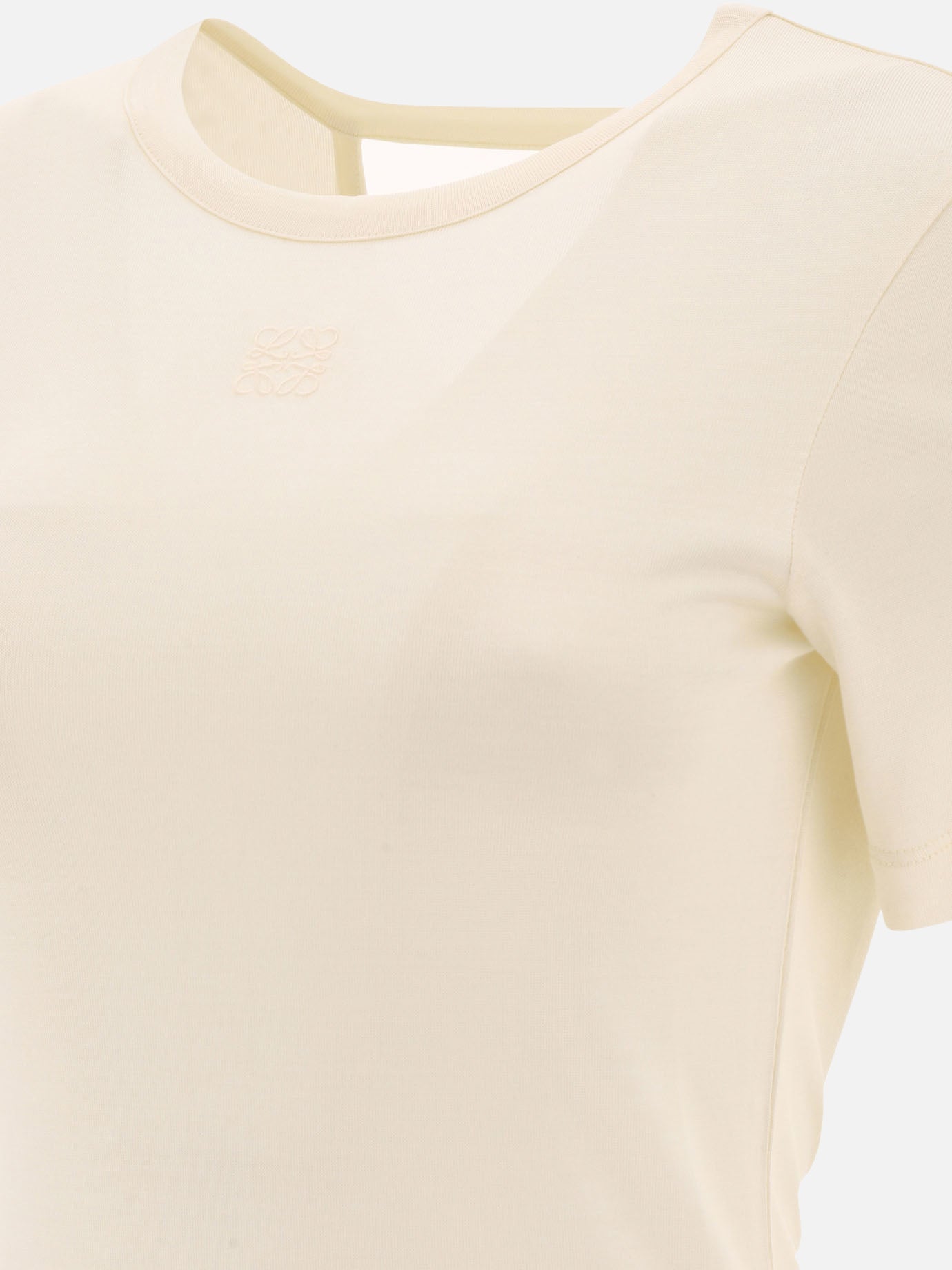 Loewe T-shirt in seta e viscosa 17810955_XS White thumbnail_4
