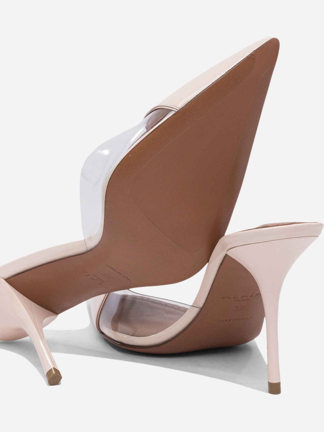 Alaïa &quot;Cœur Abstrait&quot; 90 mm mules 17199606_36 Pink thumbnail_5