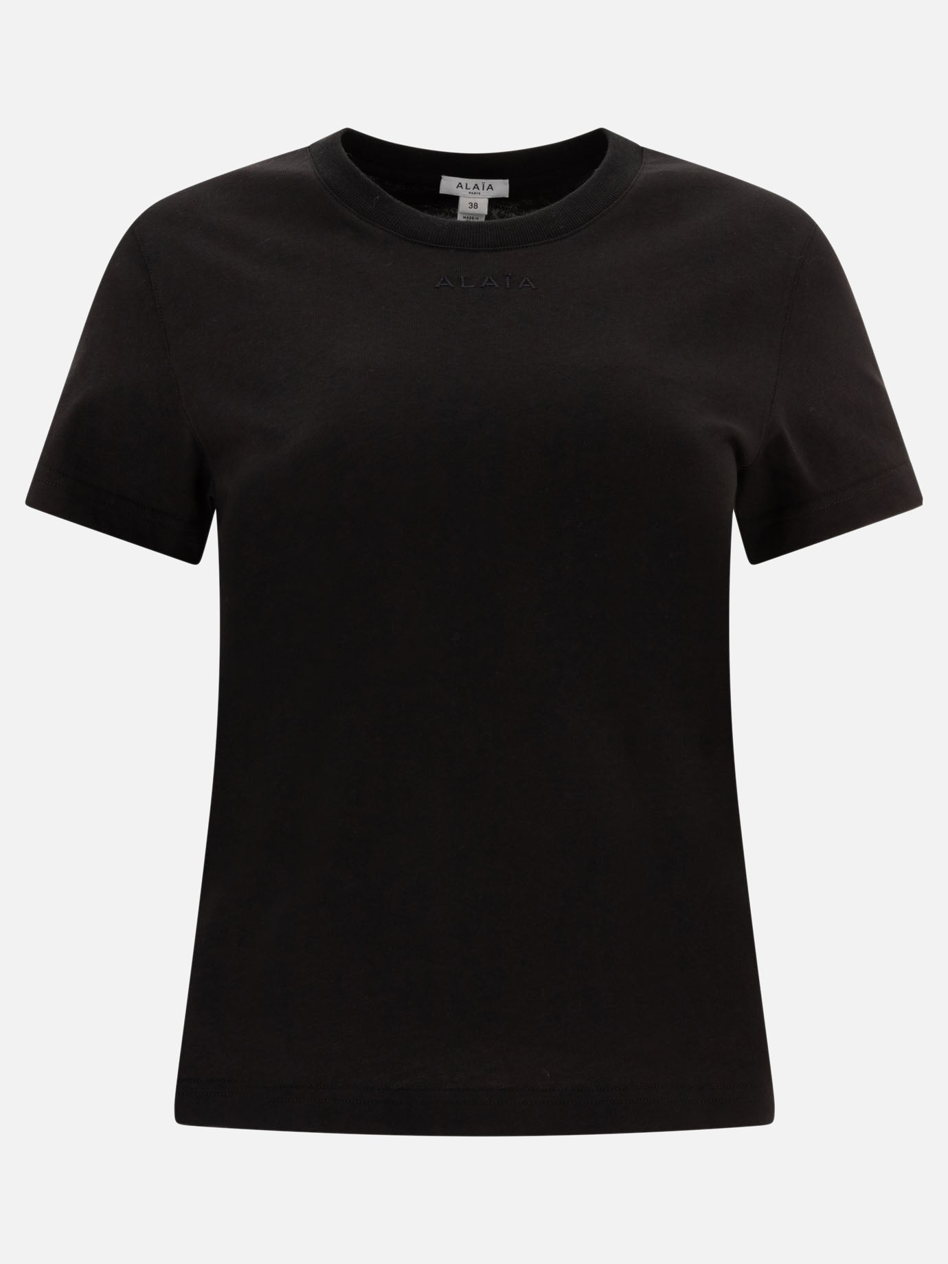 Alaïa T-shirt in cotone 17905835_38 Black thumbnail_1