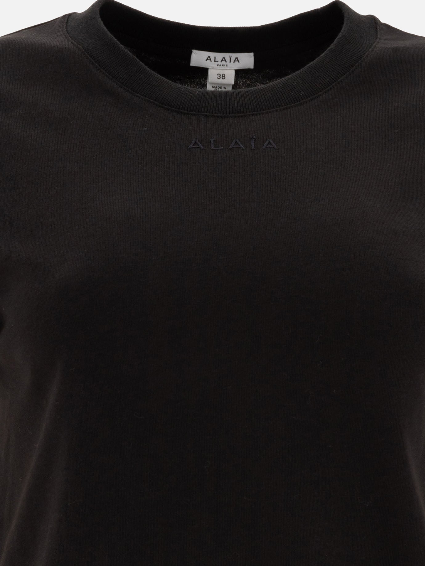 Alaïa T-shirt in cotone 17905835_38 Black thumbnail_3