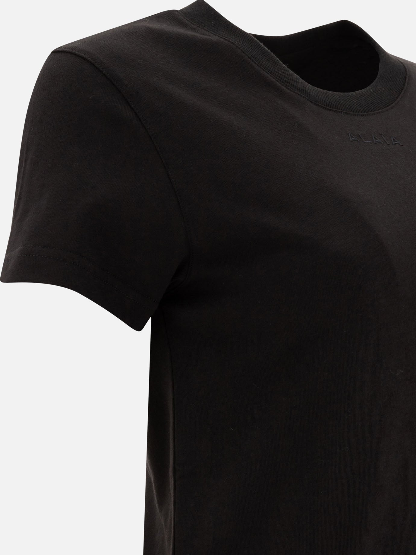 Alaïa T-shirt in cotone 17905835_38 Black thumbnail_4