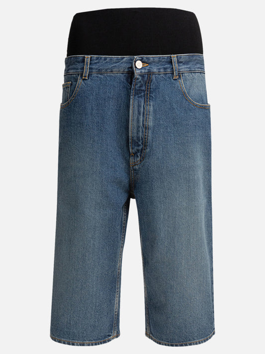 Alaïa Bermuda shorts with knit belt 12349007_36 Blue 1