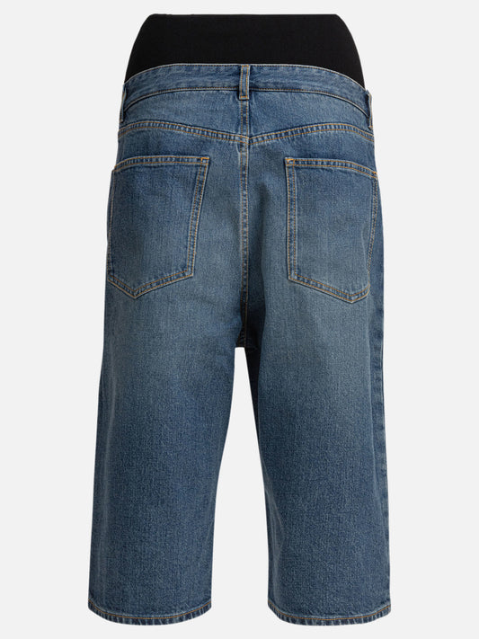 Alaïa Bermuda shorts with knit belt 12349007_36 Blue 2