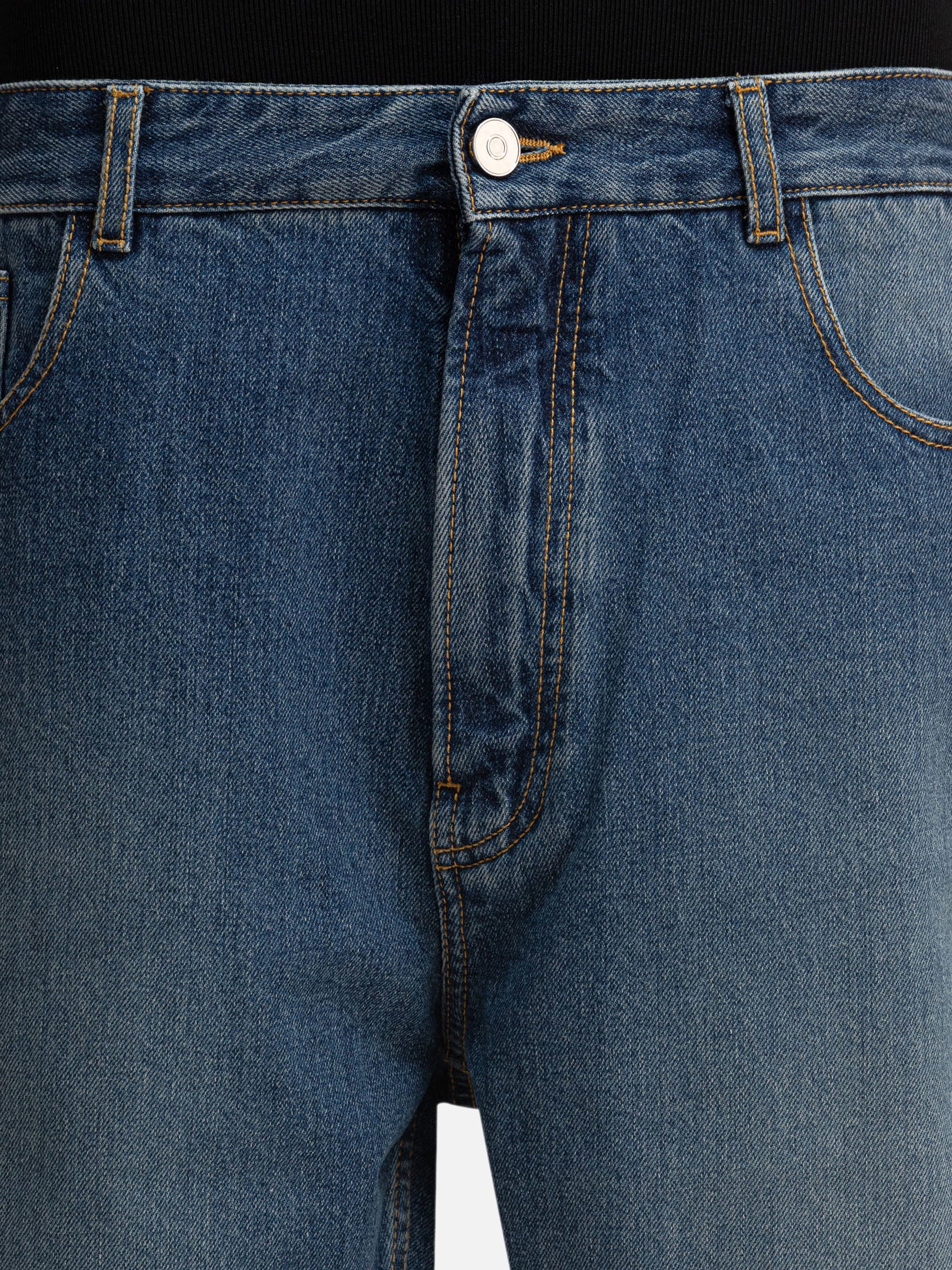 Alaïa Bermuda shorts with knit belt Blue