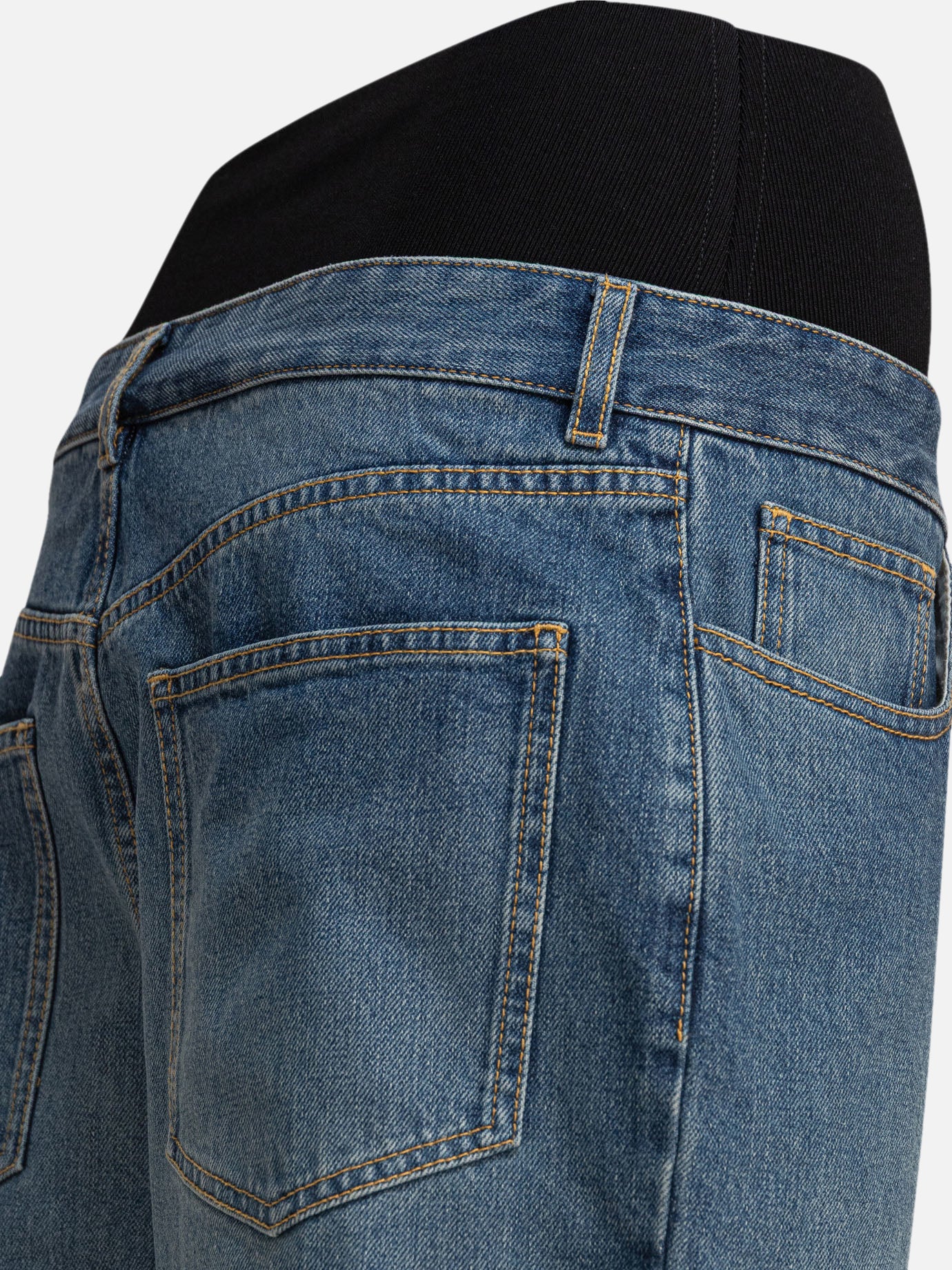 Alaïa Bermuda shorts with knit belt Blue