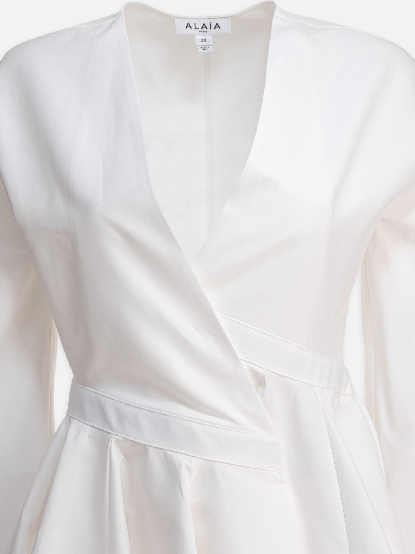 Alaïa Asymmetric short dress White