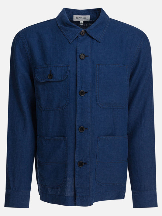 Alex Mill Giacca da lavoro in lino 19935519_S Blue 1