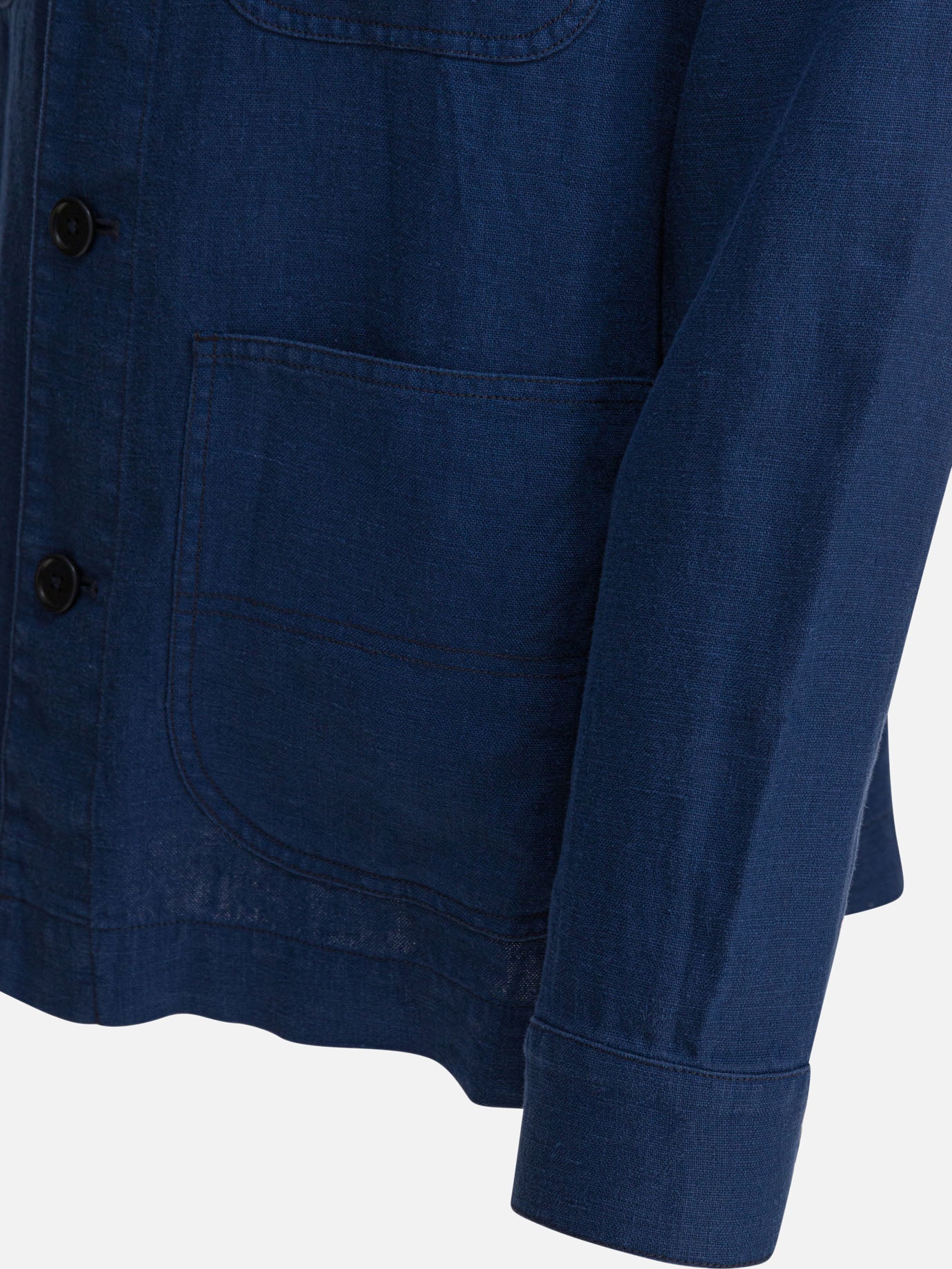 Giacche overshirt Solid colour  Blu - Alex Mill Uomo | PDP | VIETTI Online Store | Zoom-Modal_4
