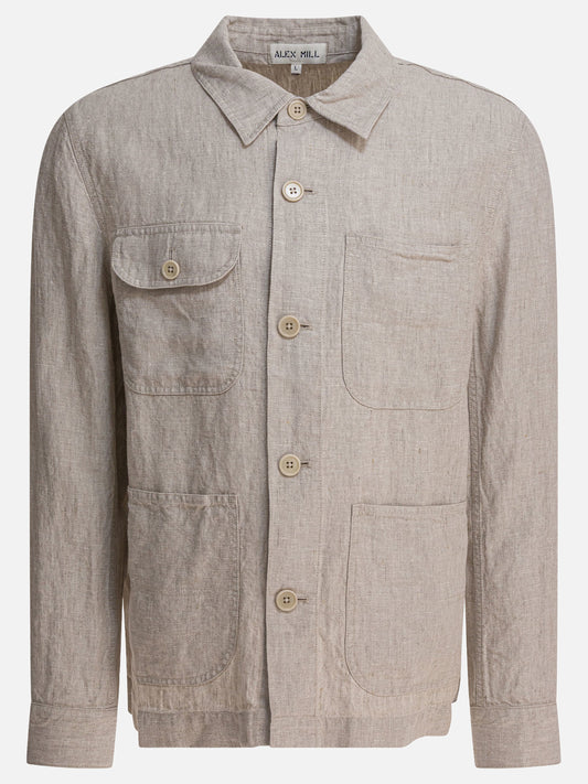 Alex Mill Giacca da lavoro in lino 15663449_S Beige 1