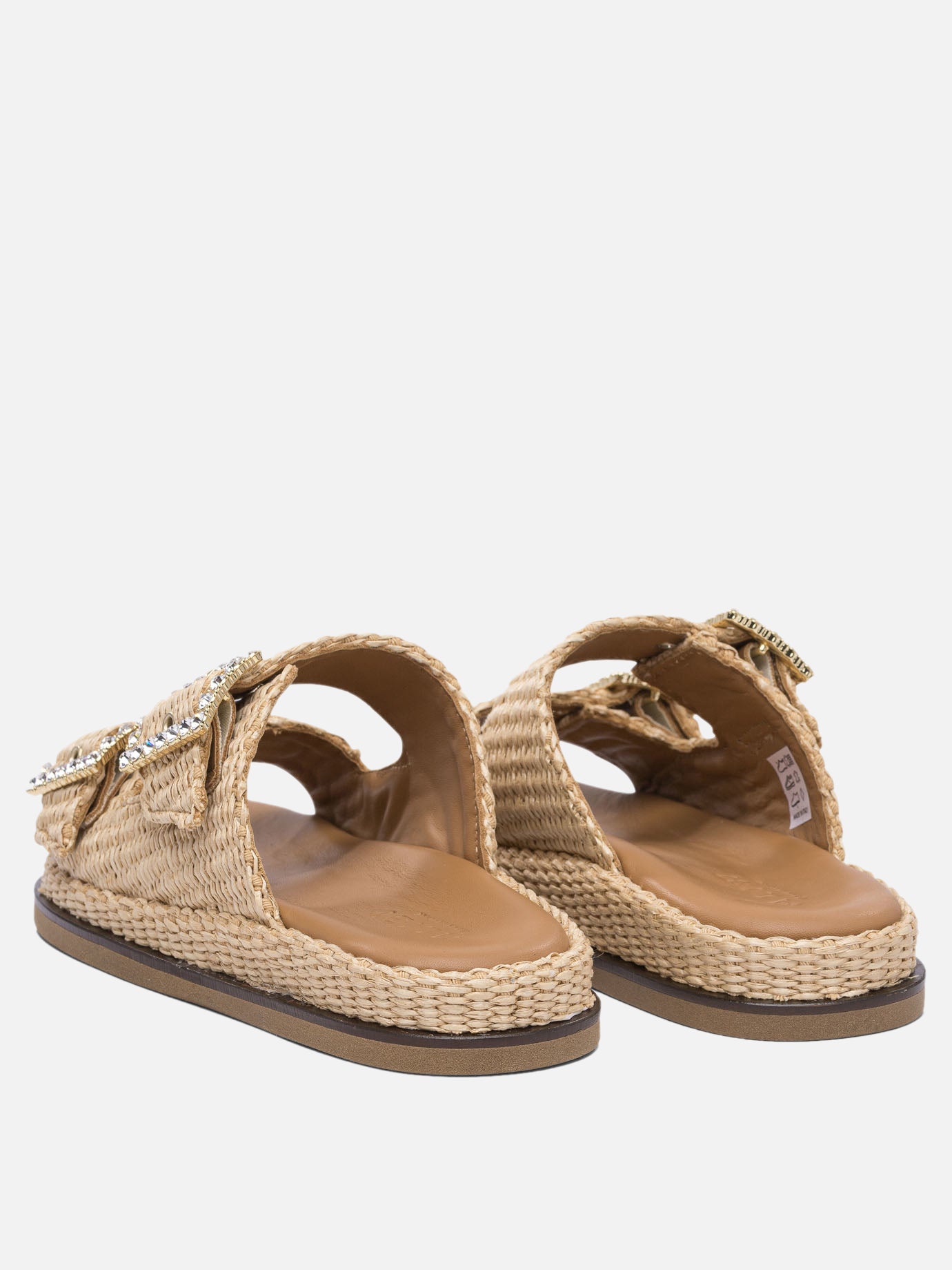 Flat sandals 100% rafia - 100% rubber  Beige - Alibi Women | PDP | VIETTI Online Store | thumbnail_4