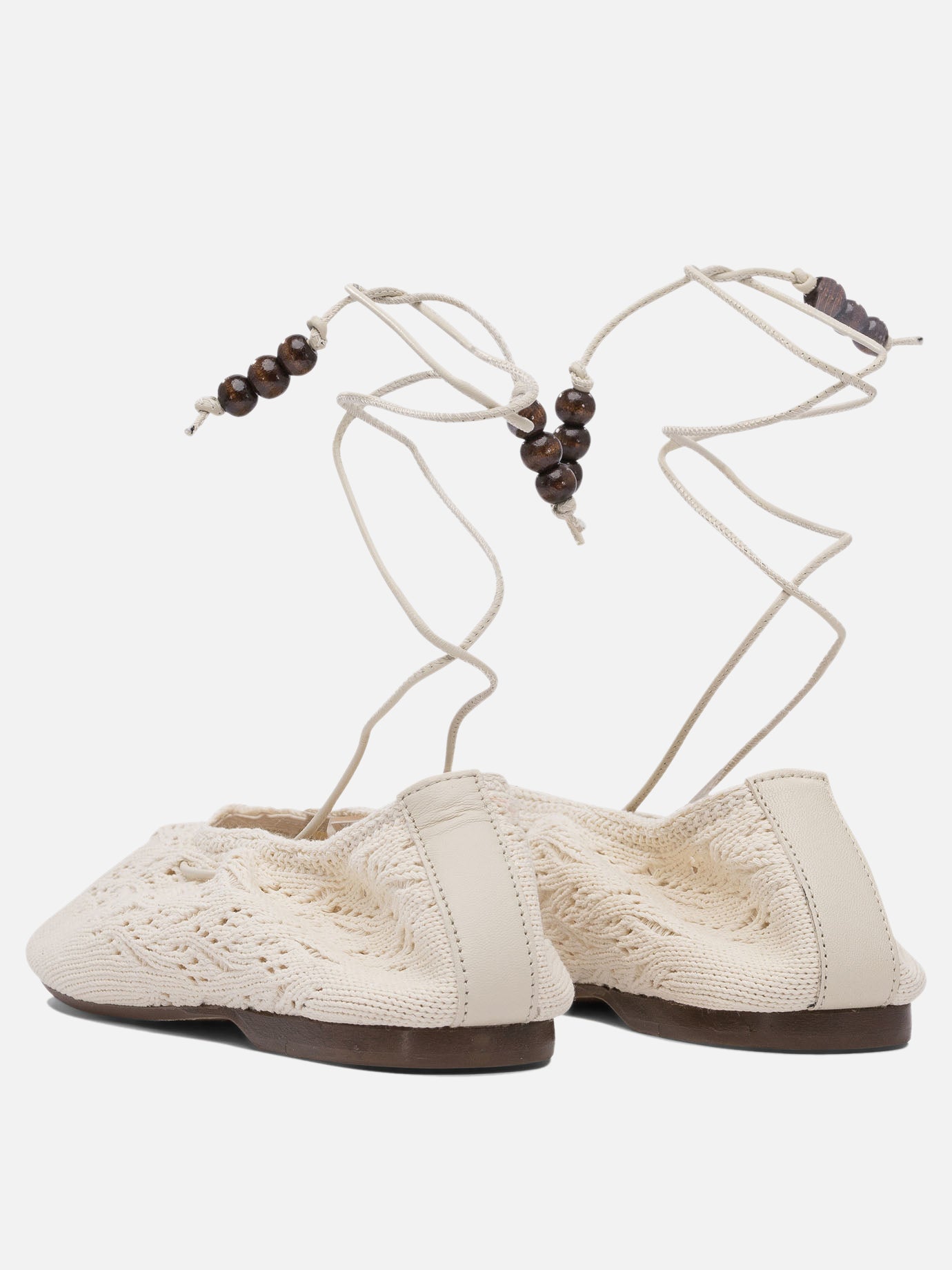 Classic ballet flats 50% relycled cotton 50% recycled polyester - 100% neolite  White - Alohas Women | PDP | VIETTI Online Store | Zoom-Modal_4
